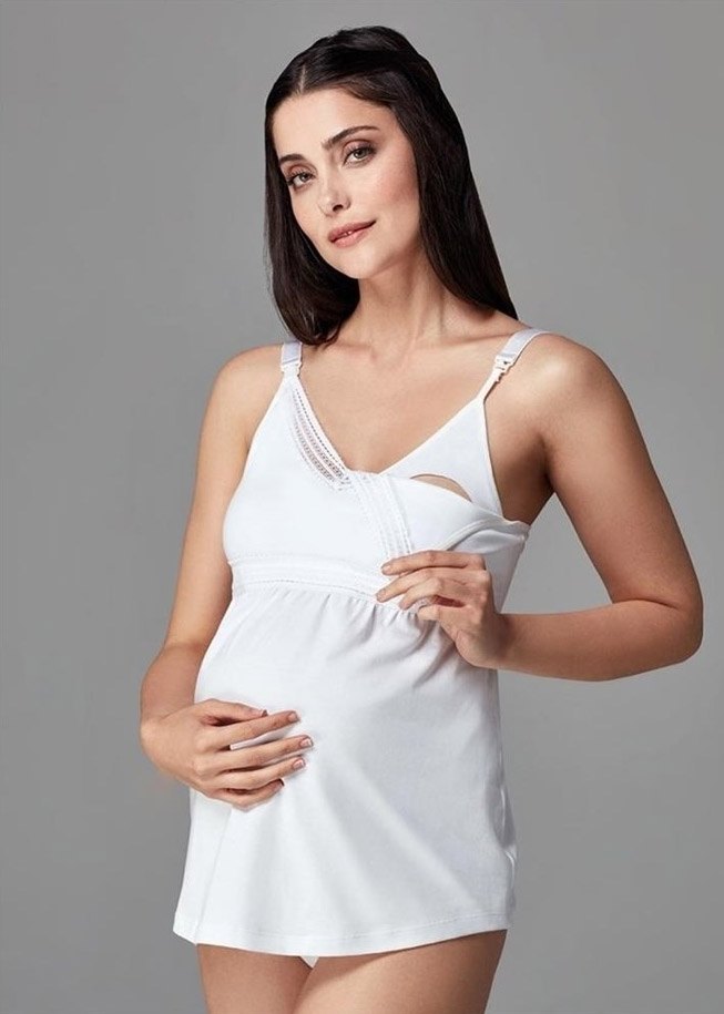 Çift Katmanlı Emzirme Atleti Eros 510 - Beyaz