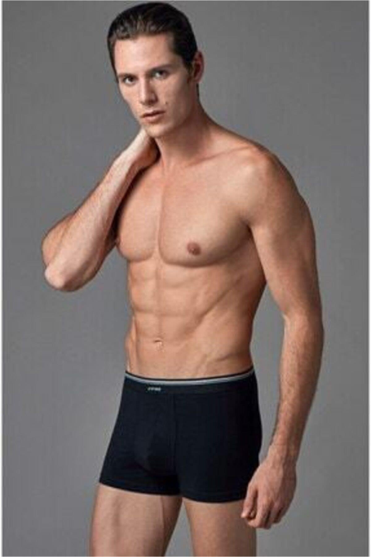 Modal Esnek Bel Lastikli Erkek Boxer Eros 051 - Siyah