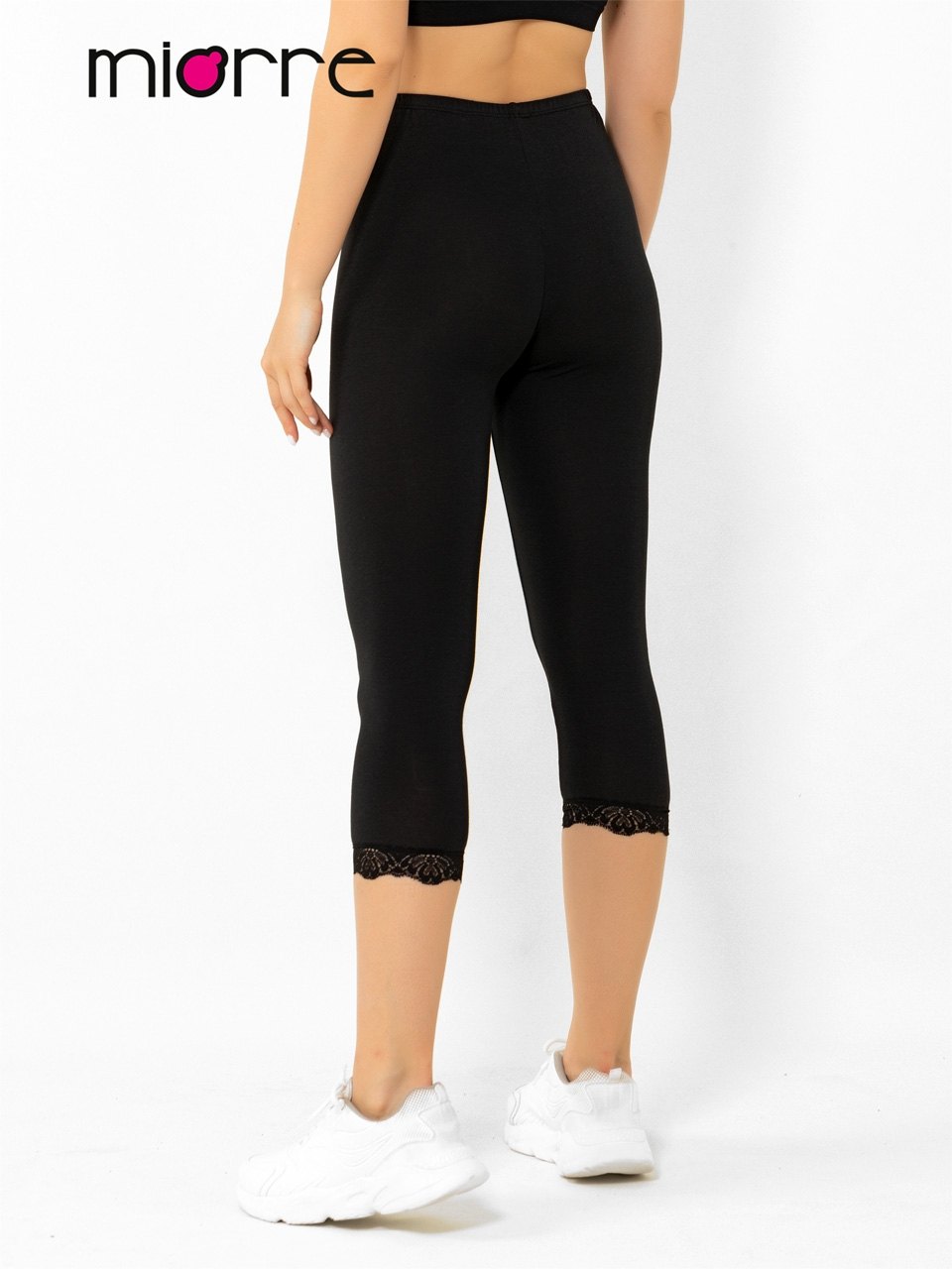 Miorre Modal Dantelli Kapri Tayt - Siyah