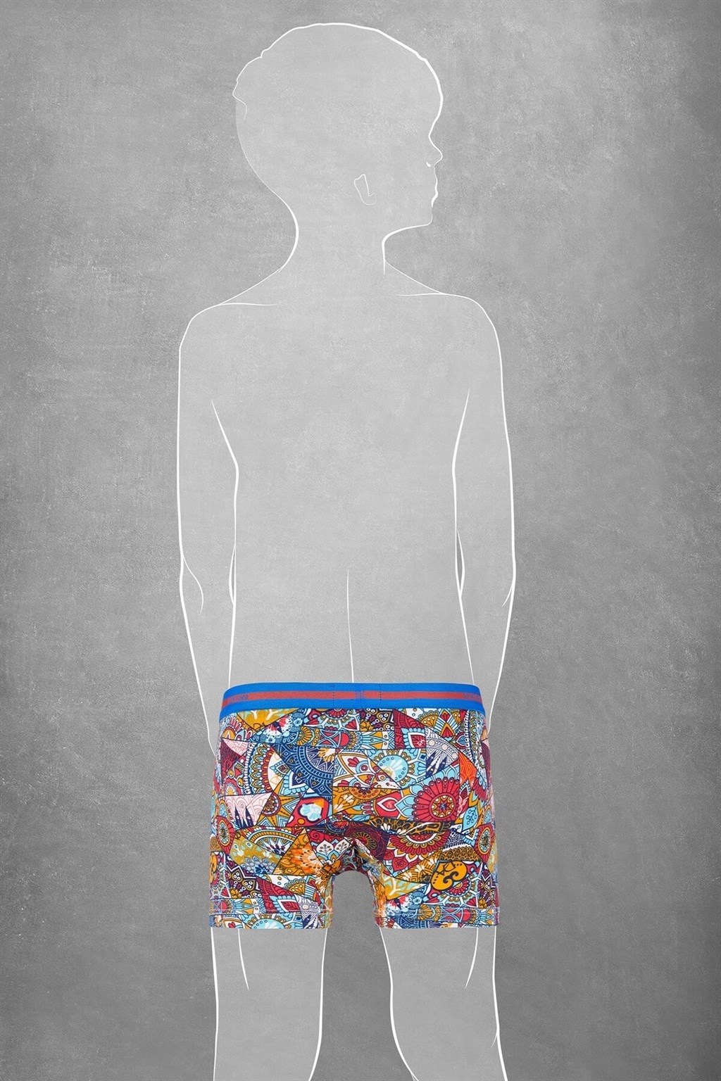 Pamuklu Patchwork Renkli Boxer Doreanse 613 - Patchwork