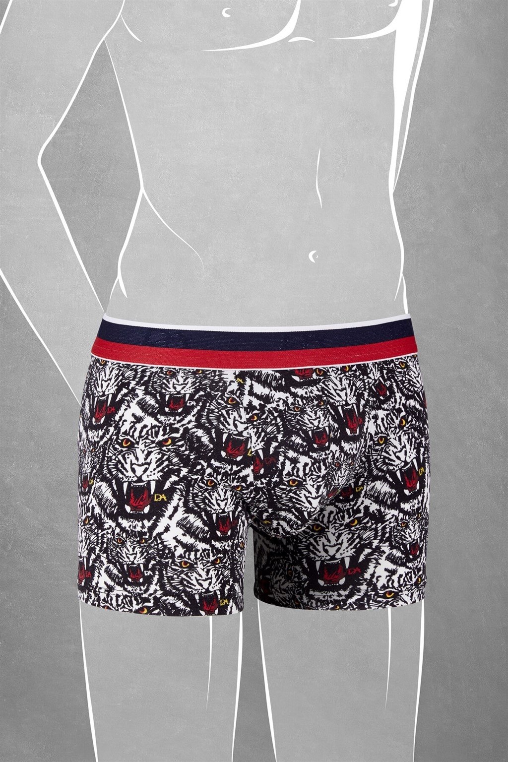 Modal Kaplan Baskılı Normal Paça Boxer Doreanse 610 - Kaplan