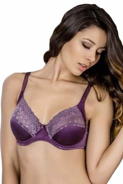 Dantelli Full Cup Toparlayıcı Sütyen Moonlight 2114 - Mor