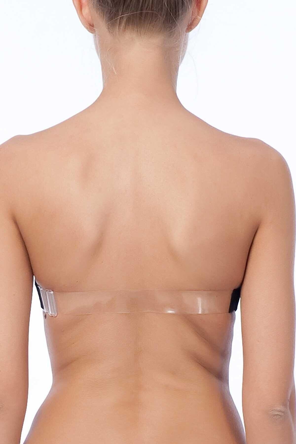 Silikon Bantlı Düşük Omuz Sütyen Nurteks 1502 - Siyah