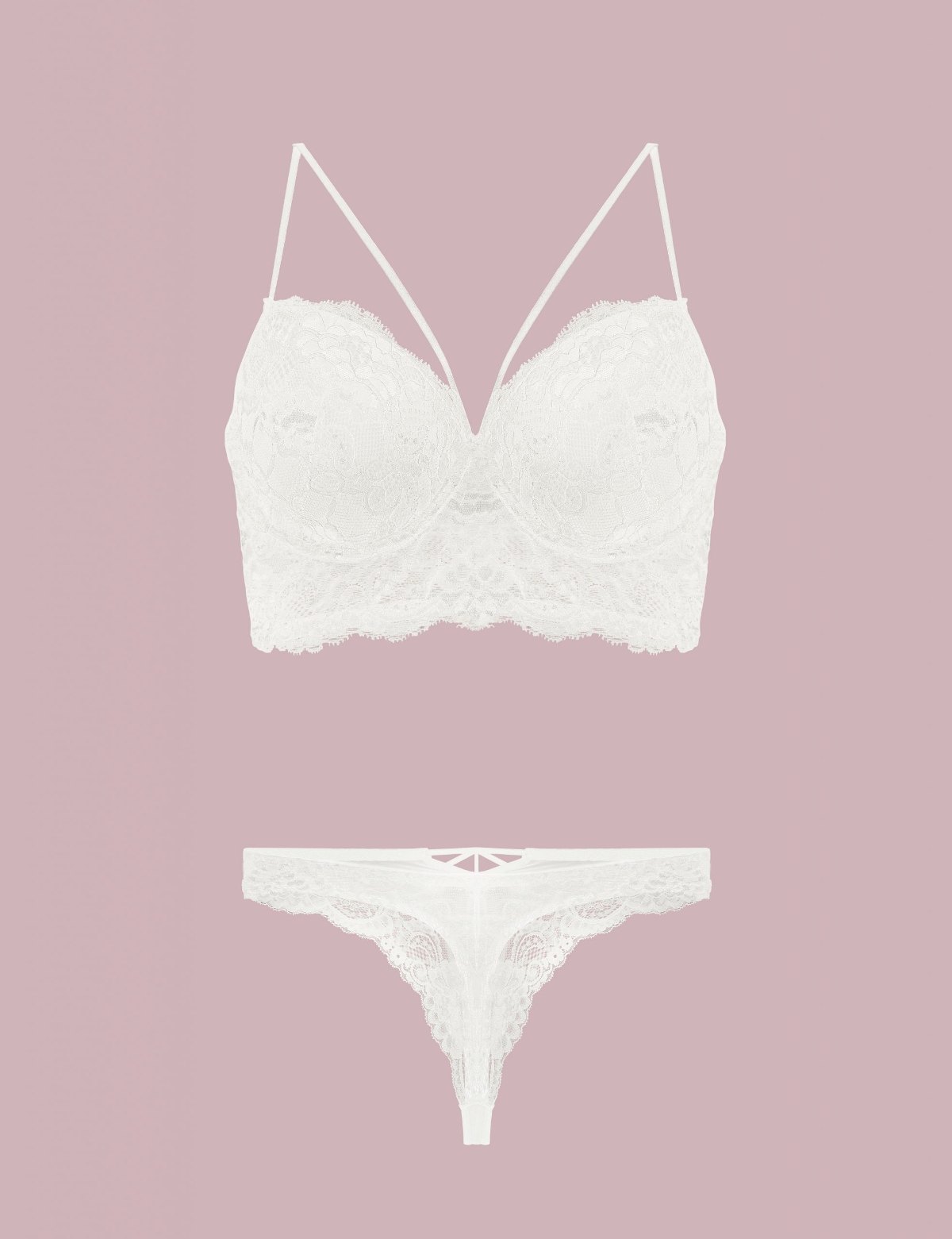 Nurteks Desteksiz Sütyen Külot Takımı Mor Nurteks 4330 - Görsel 5