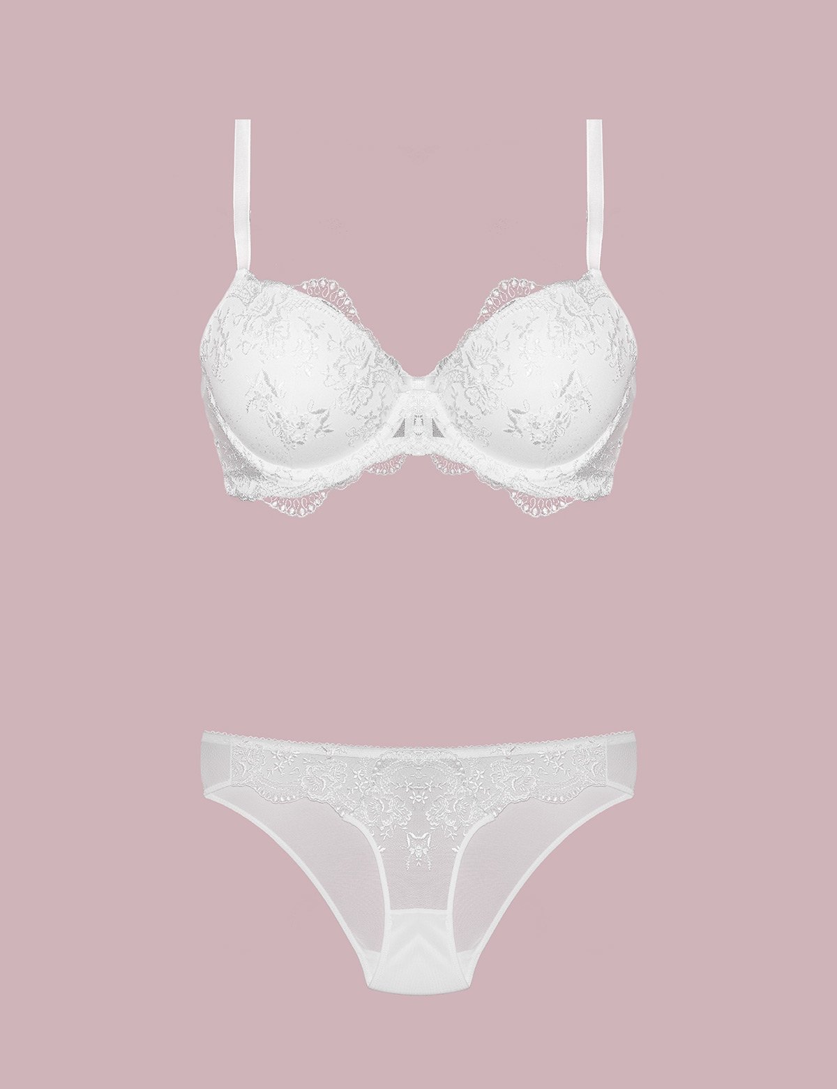 Desteksiz Sütyen Takım Siyah ve Ekru Renk Seçeneği Nurteks 4385 - Ekru