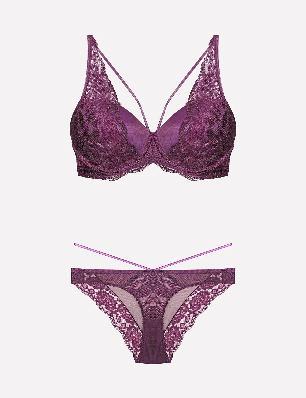 Destekli Sütyen Bikini Külot Takımı Nurteks 4426 - Mor