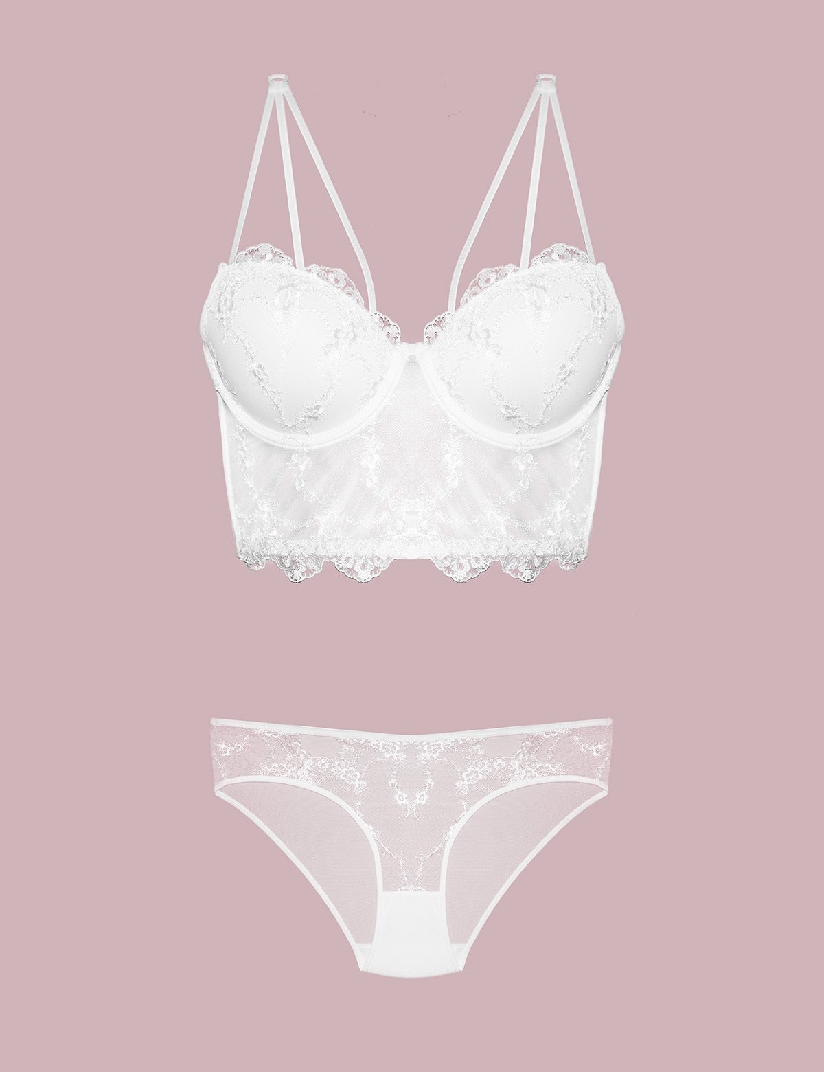 Dolgulu Destekli Sütyen Takım Nurteks 4491 - Ekru