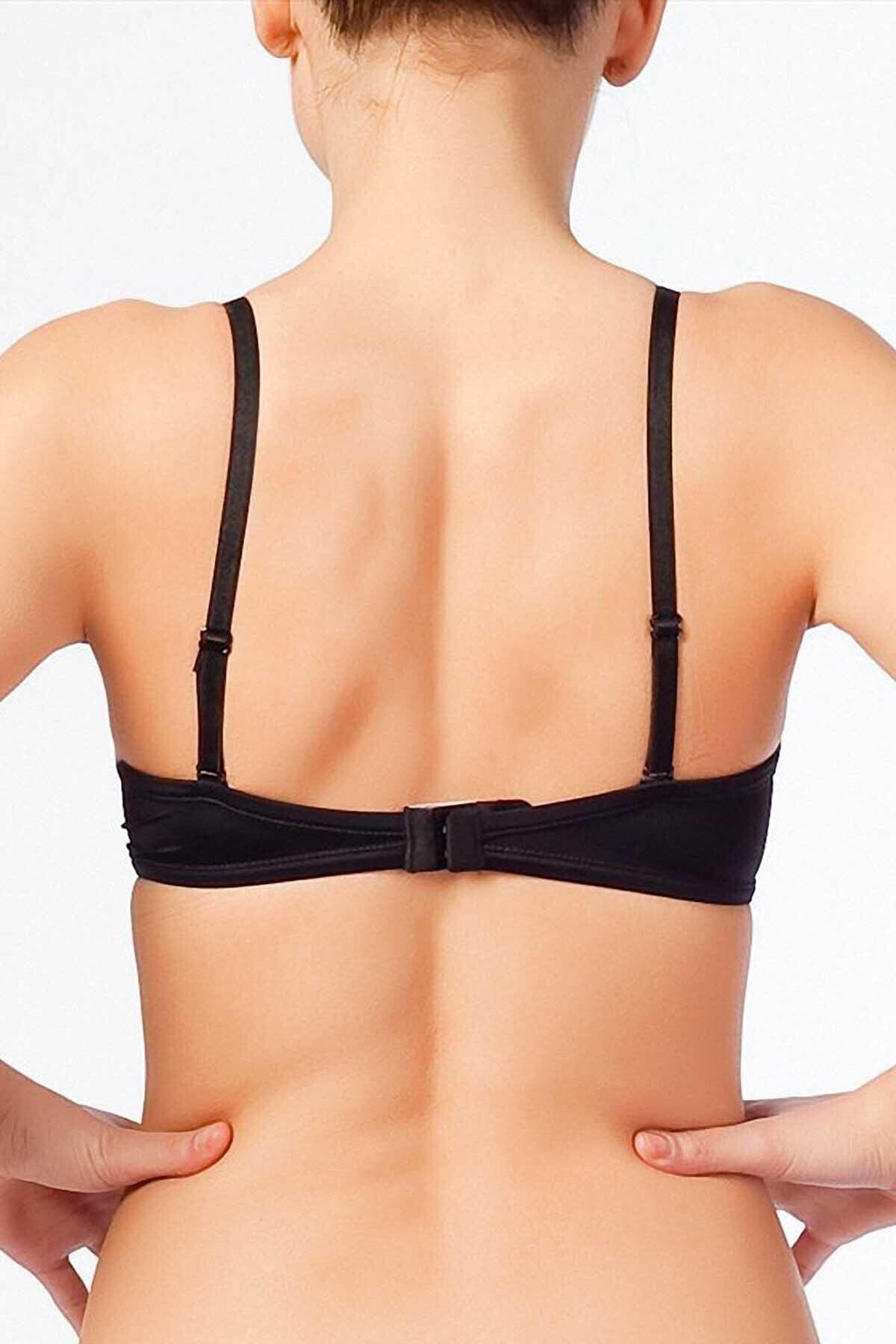 Dantel Detaylı Şeffaf Sütyen Nurteks 198 - Siyah