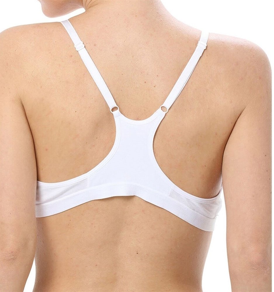 Dantel Detaylı Önden Açmalı Sütyen İMER 2247 - Beyaz