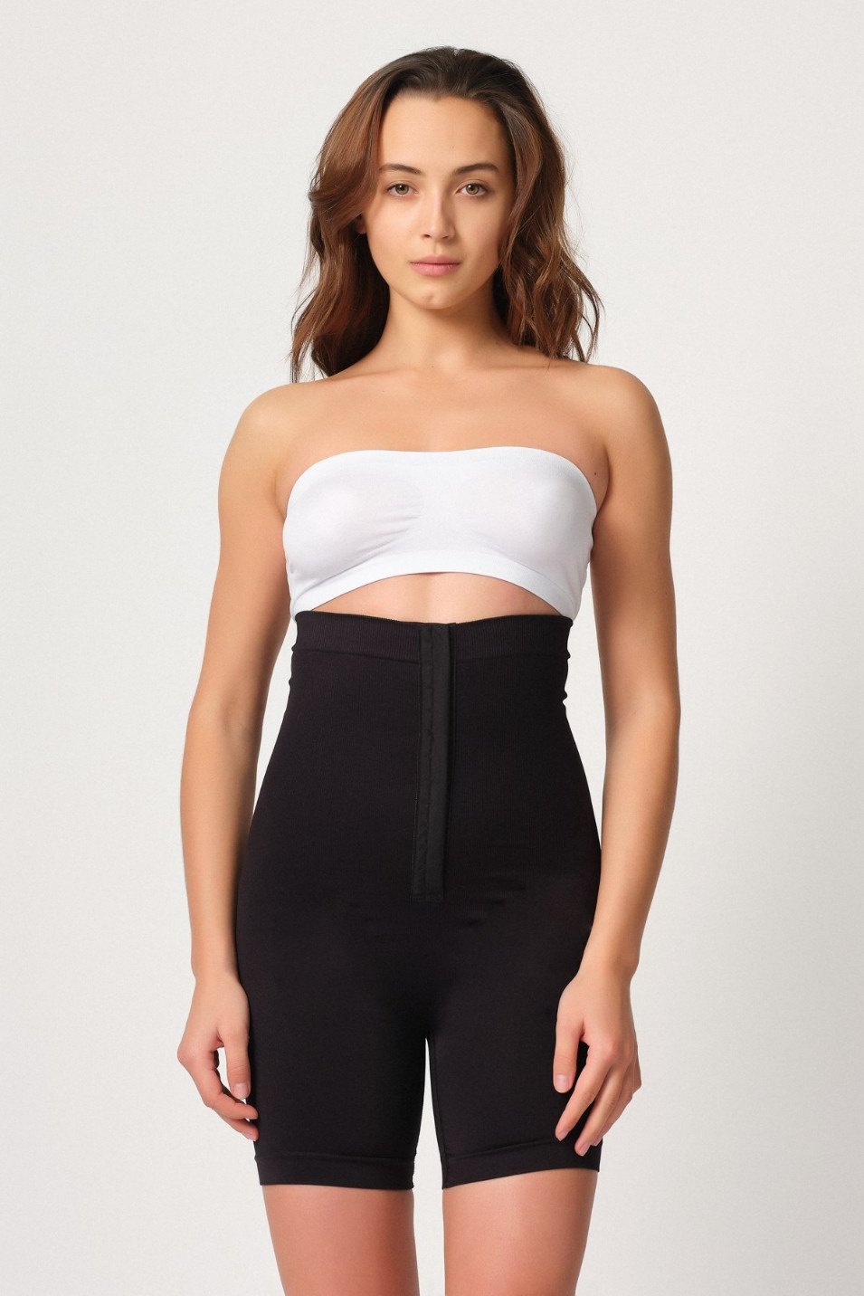 Dikişsiz Yüksek Bel Boxer Korse Emay 2087 - Siyah