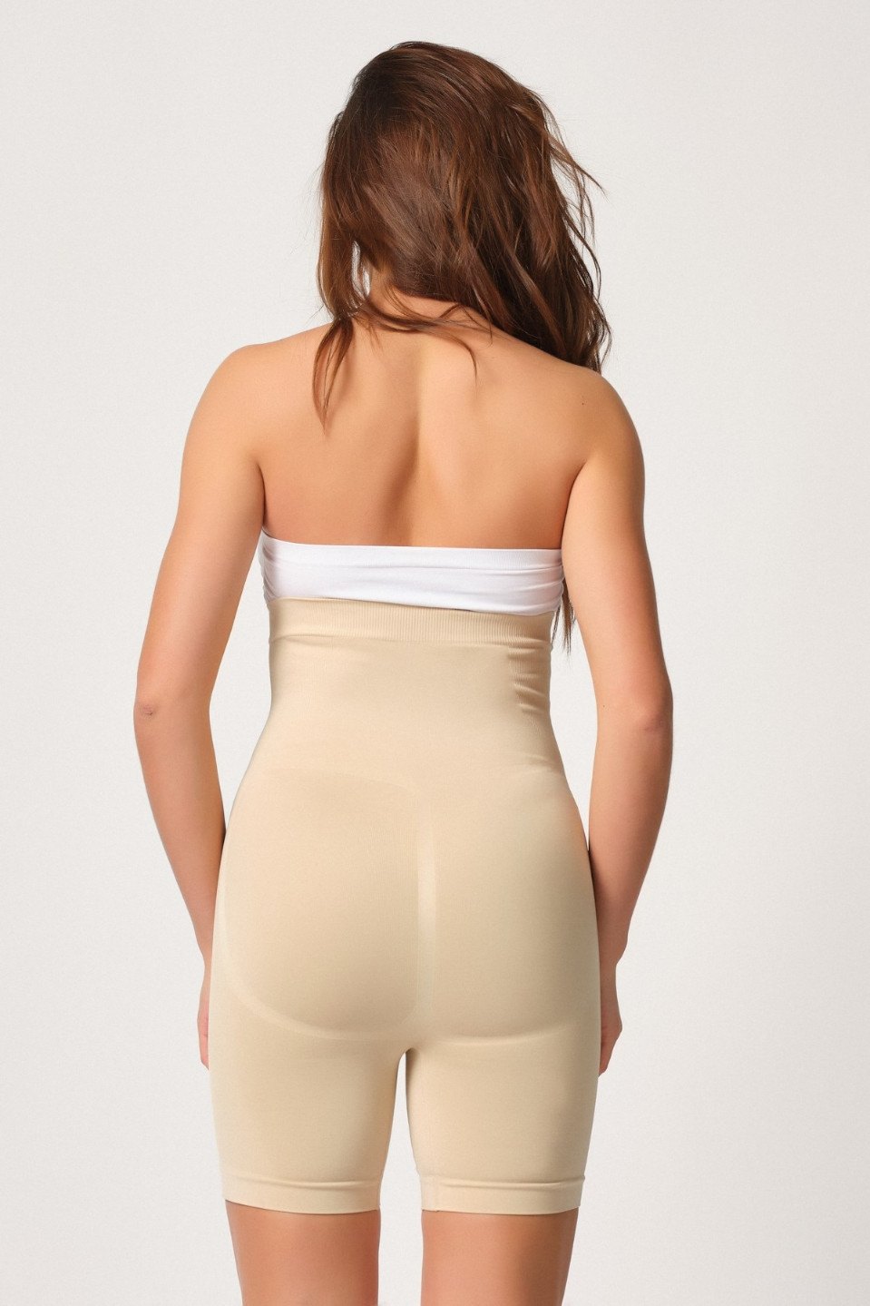 Dikişsiz Yüksek Bel Boxer Korse Emay 2087 - Ten