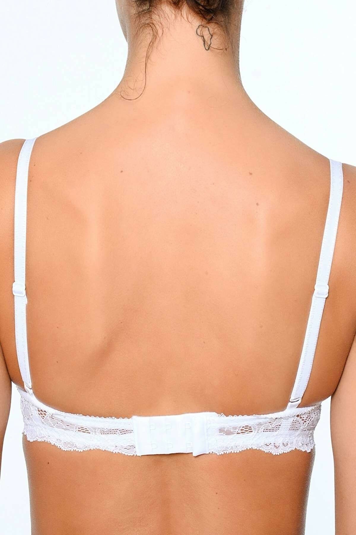 Dantel Detaylı Dolgusuz Sütyen Orkide 4900 - Beyaz