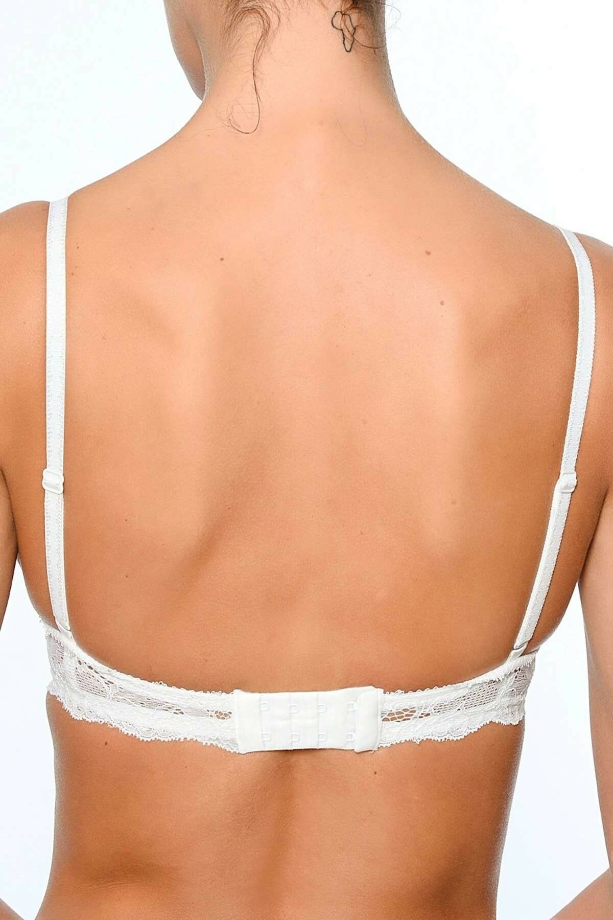 Dantel Detaylı Dolgusuz Sütyen Orkide 4900 - Ekru