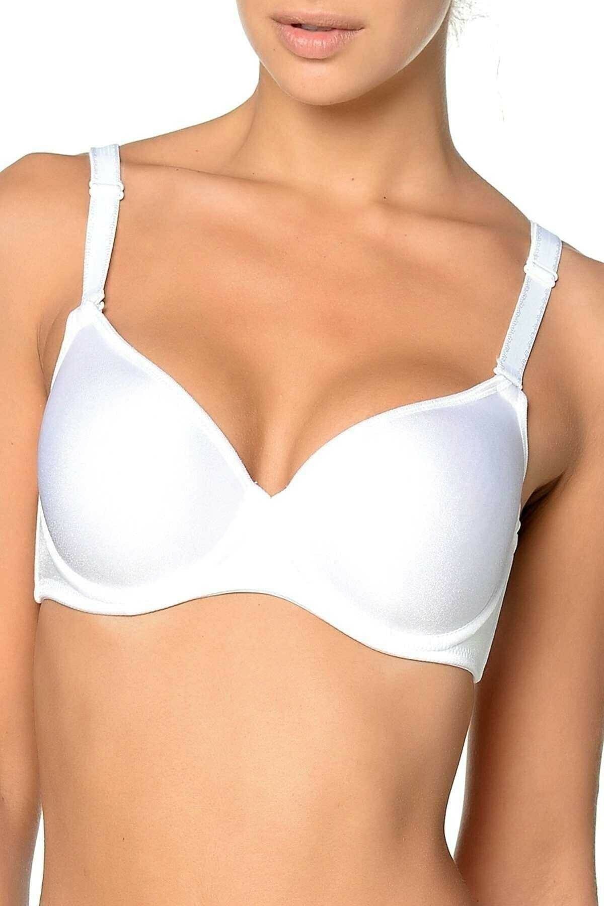 Dantelli Soft Cup Dolgusuz Sütyen Orkide 8100 - Beyaz