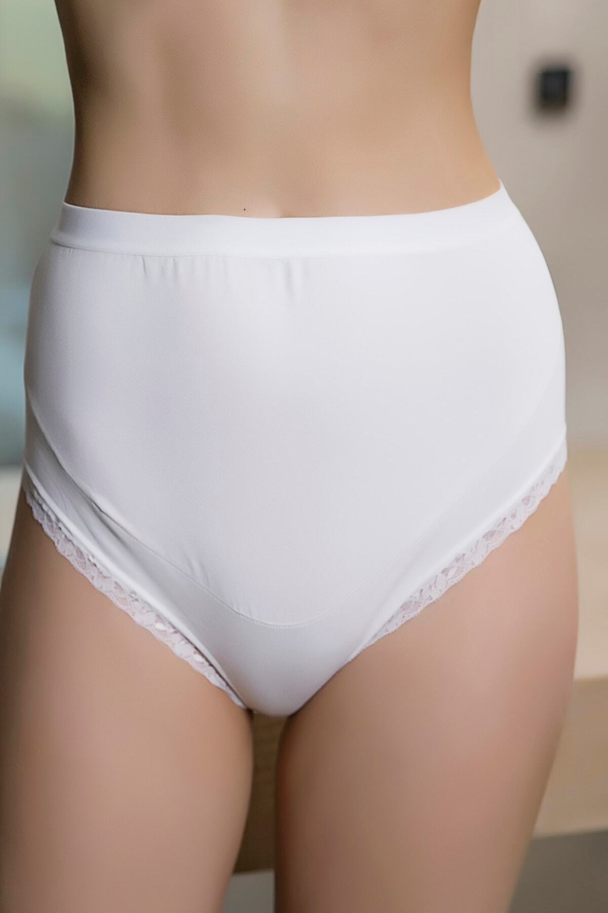 Pamuklu Karın Altı Destekli Hamile Külot Moonlight 30879 - Ekru