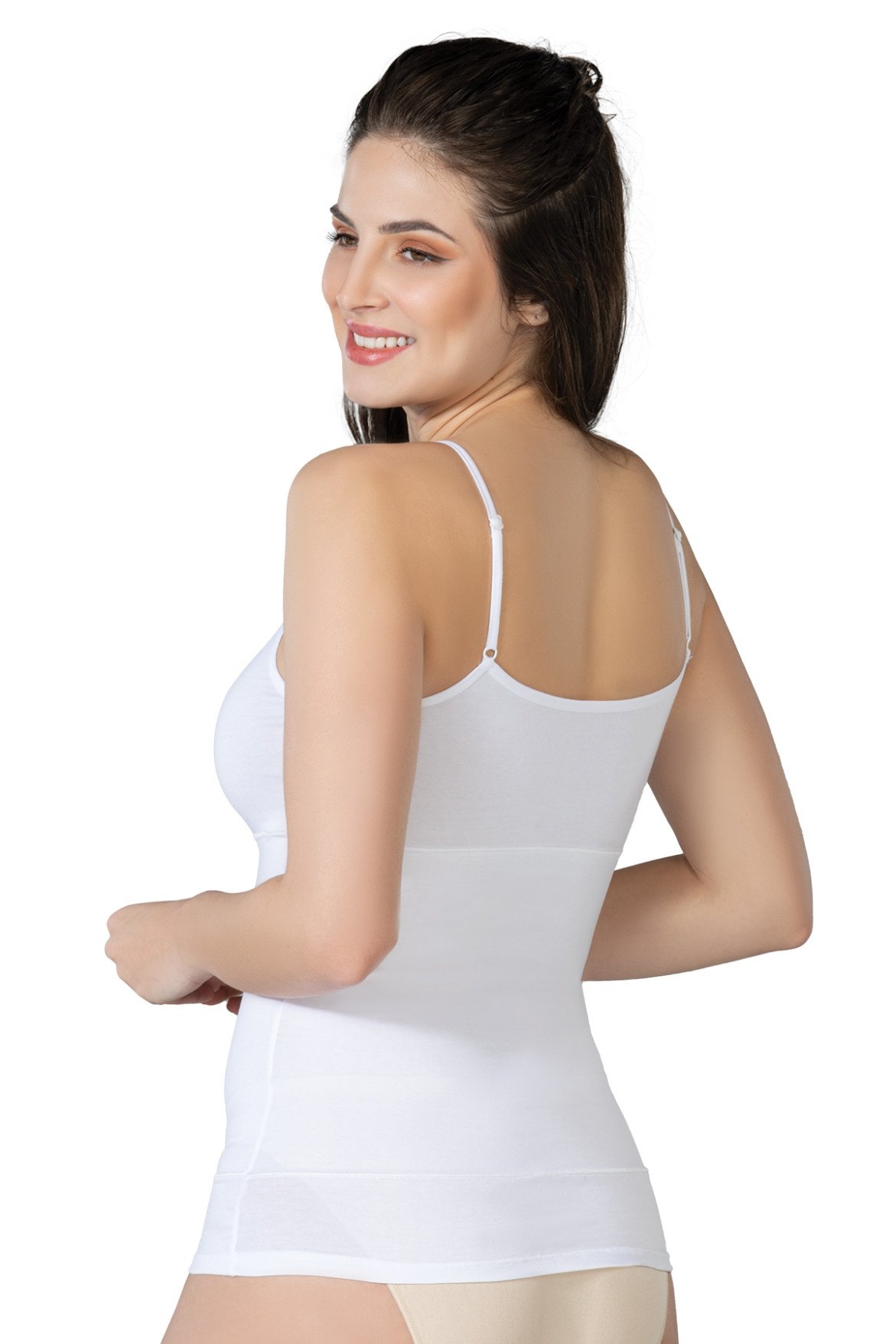 Pamuklu Modal Esnek Kadın Atlet Emay 1401 - Beyaz