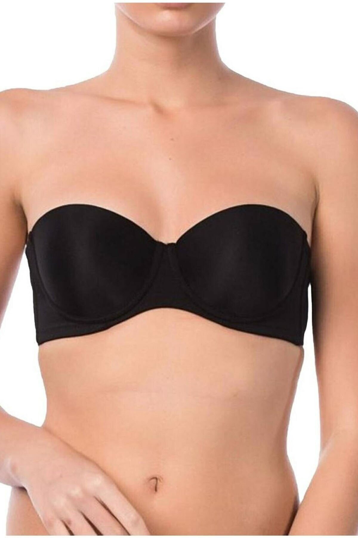 Pierre Cardin Carine Straplez Push Up Destekli Askısız Tek Sütyen 6025 - Siyah