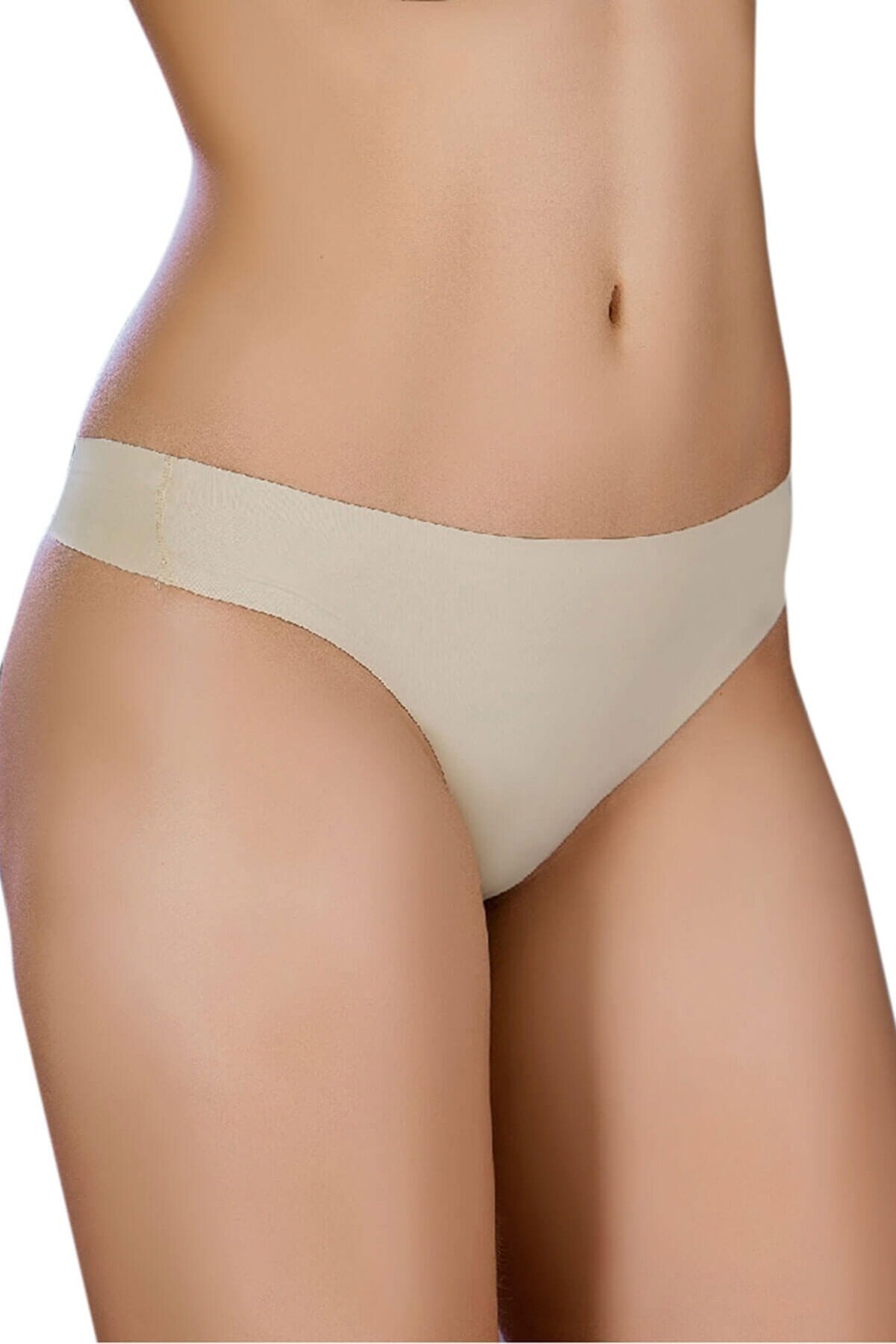 Yüksek Pamuk Oranı Dikişsiz String Külot Moonlight 4003 - Ten
