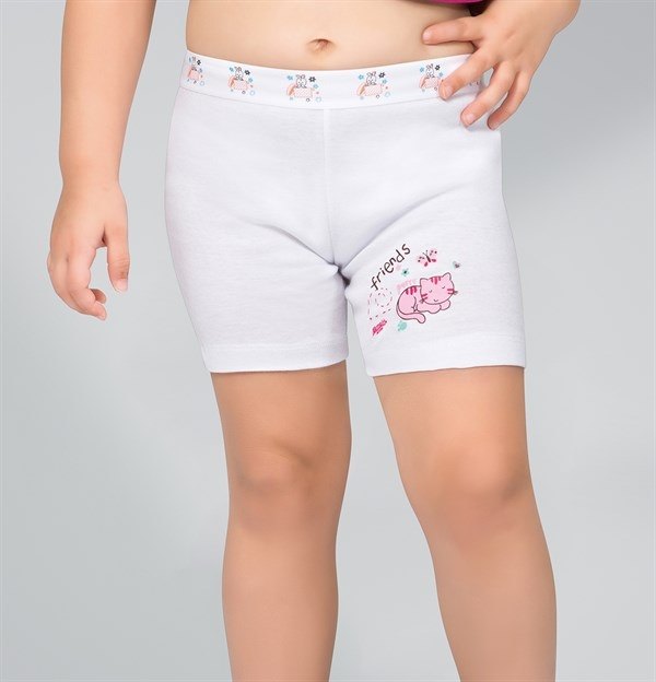 Namaldı Pamuklu Ribana Kız Çocuk Mini Şort Namaldı 431