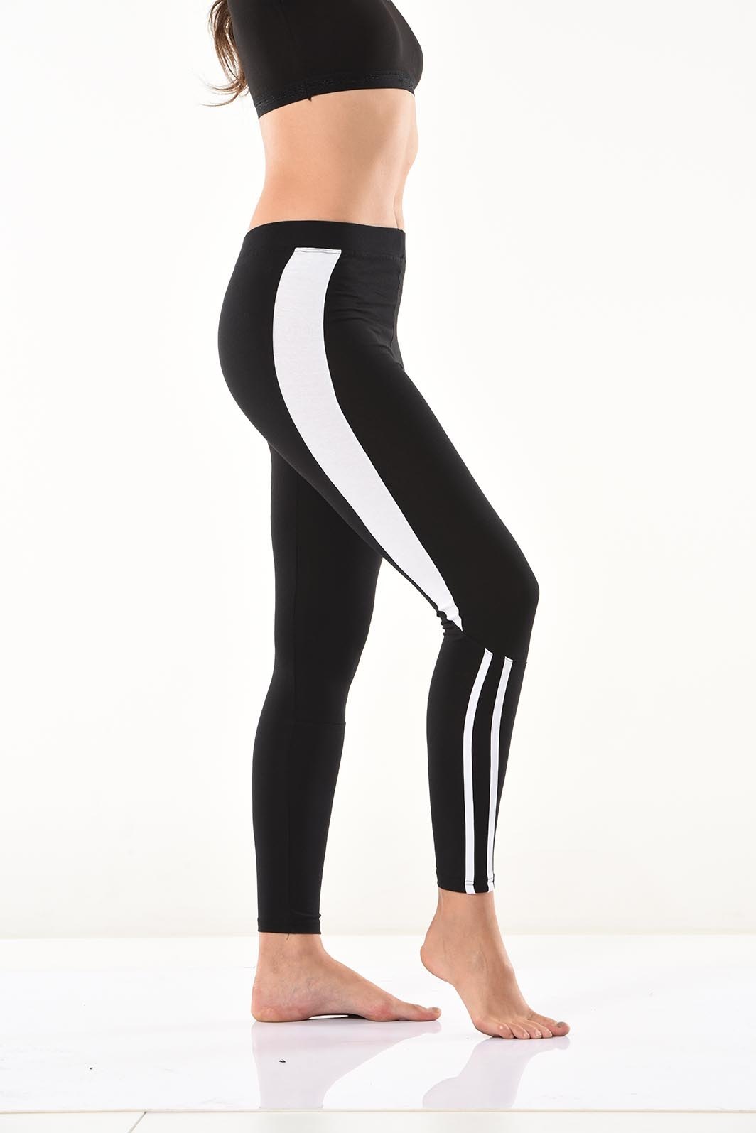 Yüksek Bel Esnek Tayt Spor Günlük Derya 0591 - Siyah