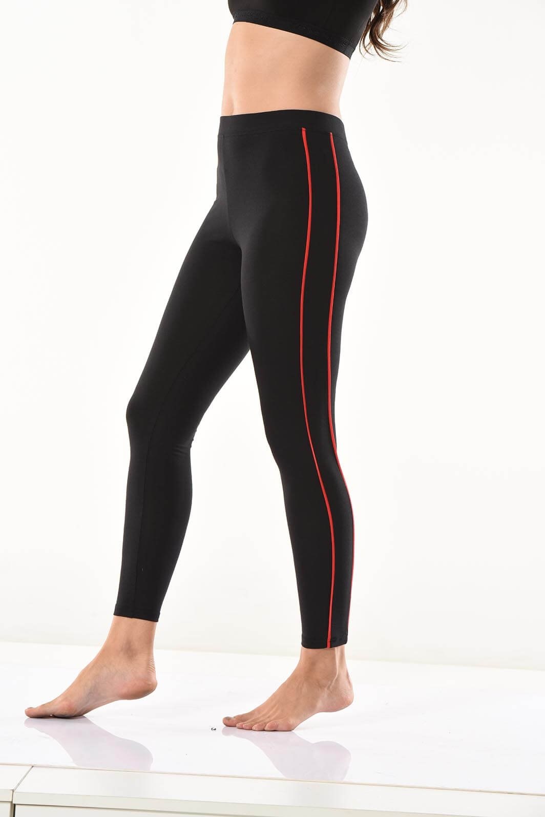 Yüksek Bel Esnek Spor Tayt Derya 0592 - Siyah