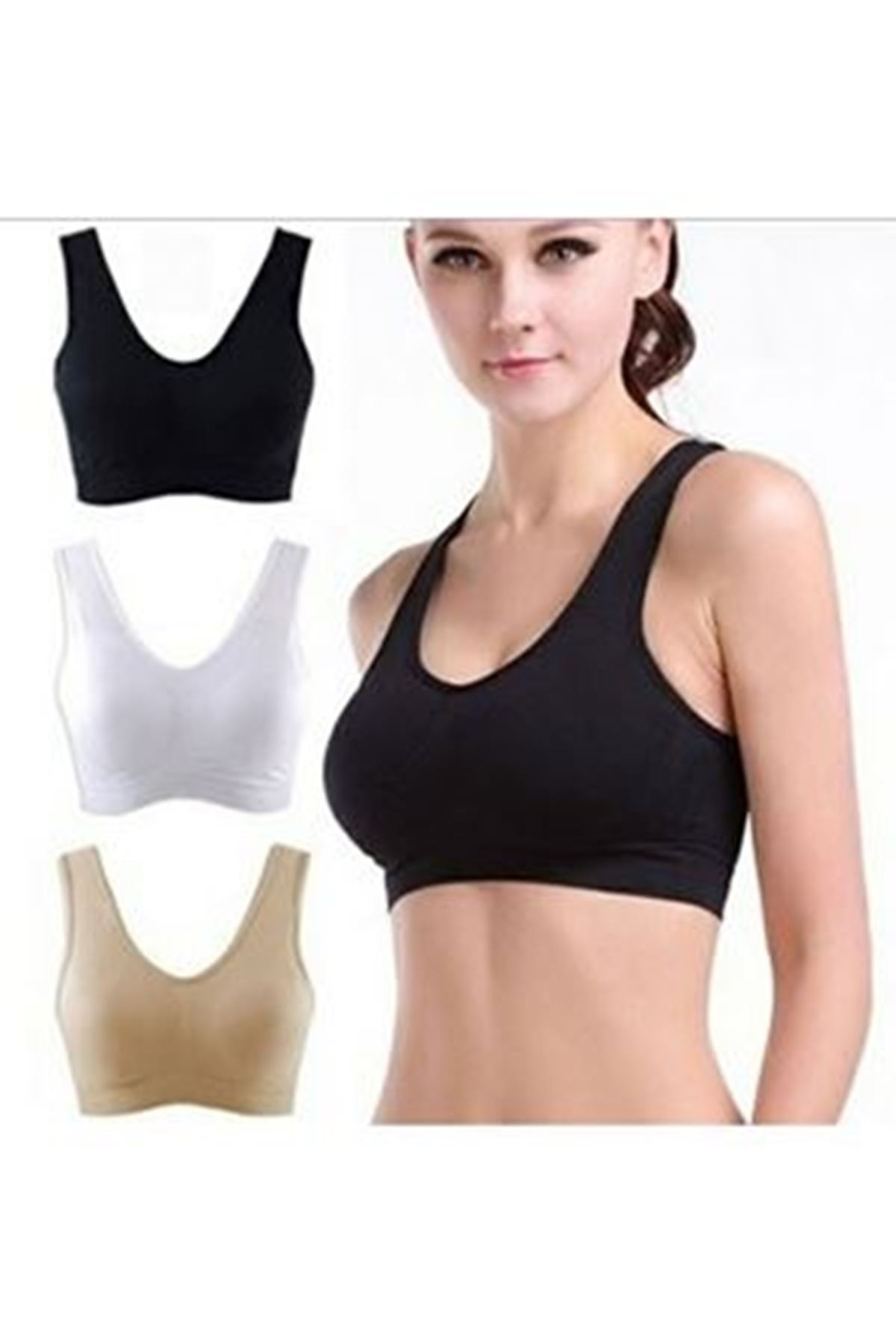 Kalın Askılı Pedli Büstiyer Mikrofibre Siyah Sistina 704 - Beyaz
