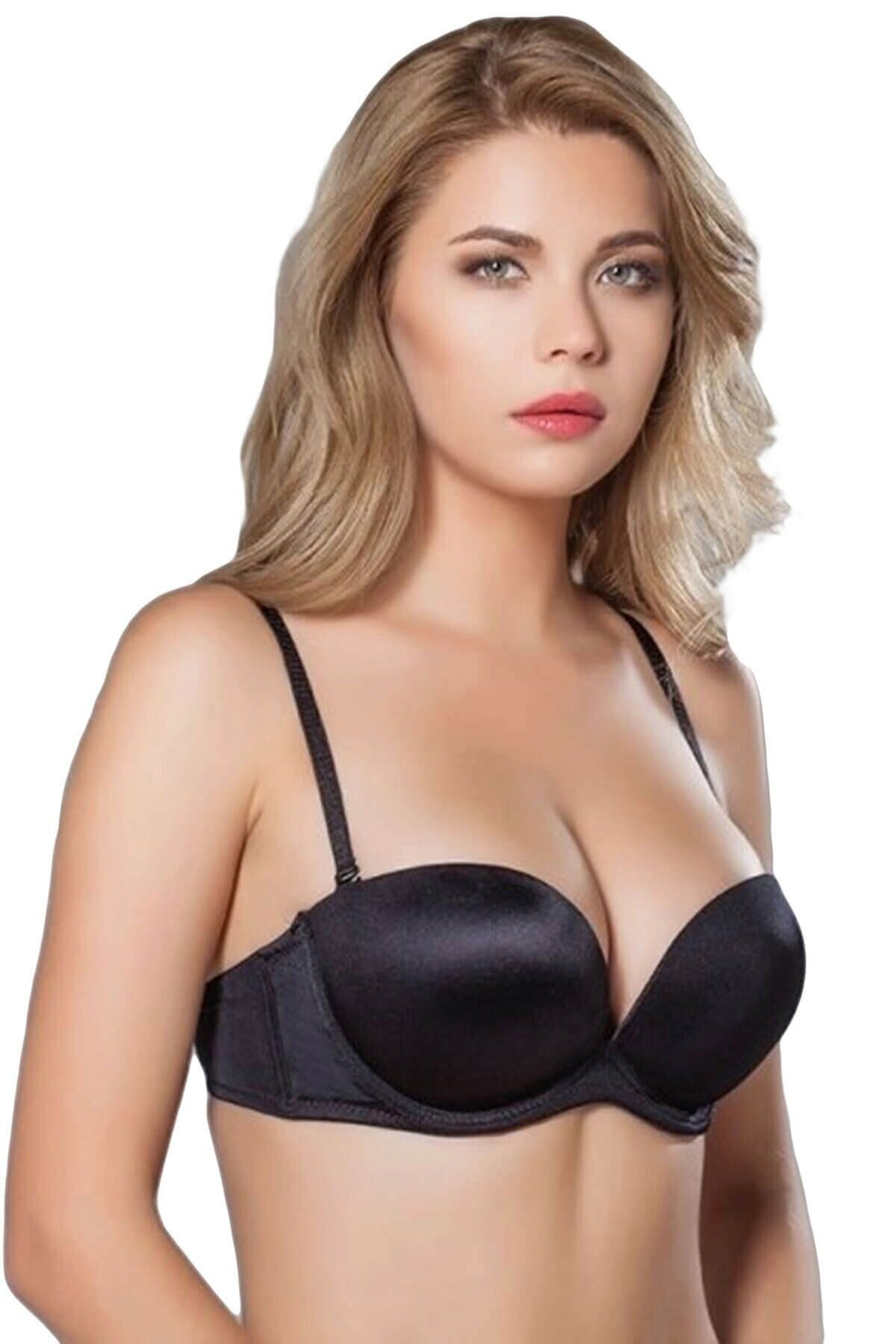 Siyah Destekli Sütyen Çelik Balenli Moonlight 105 - Siyah
