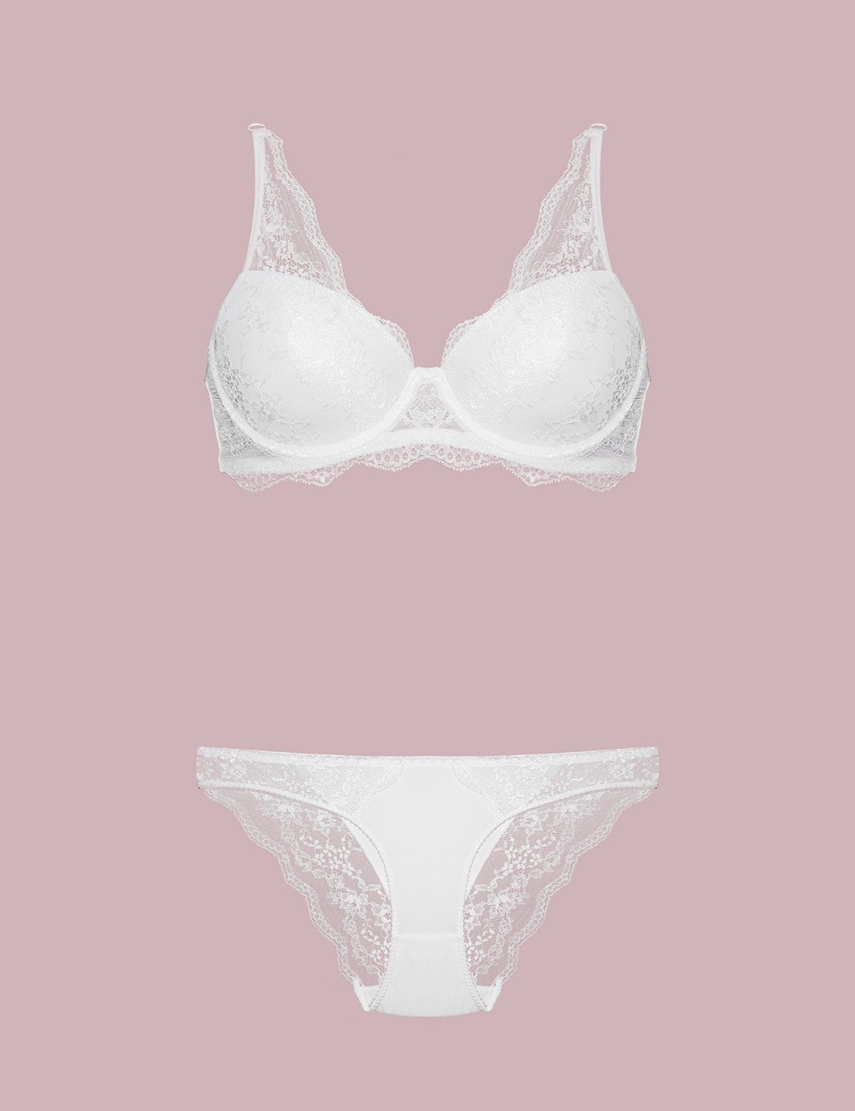 Nurteks Dantelli Şeffaf Sütyen Takım Nurteks 4340 - Görsel 5