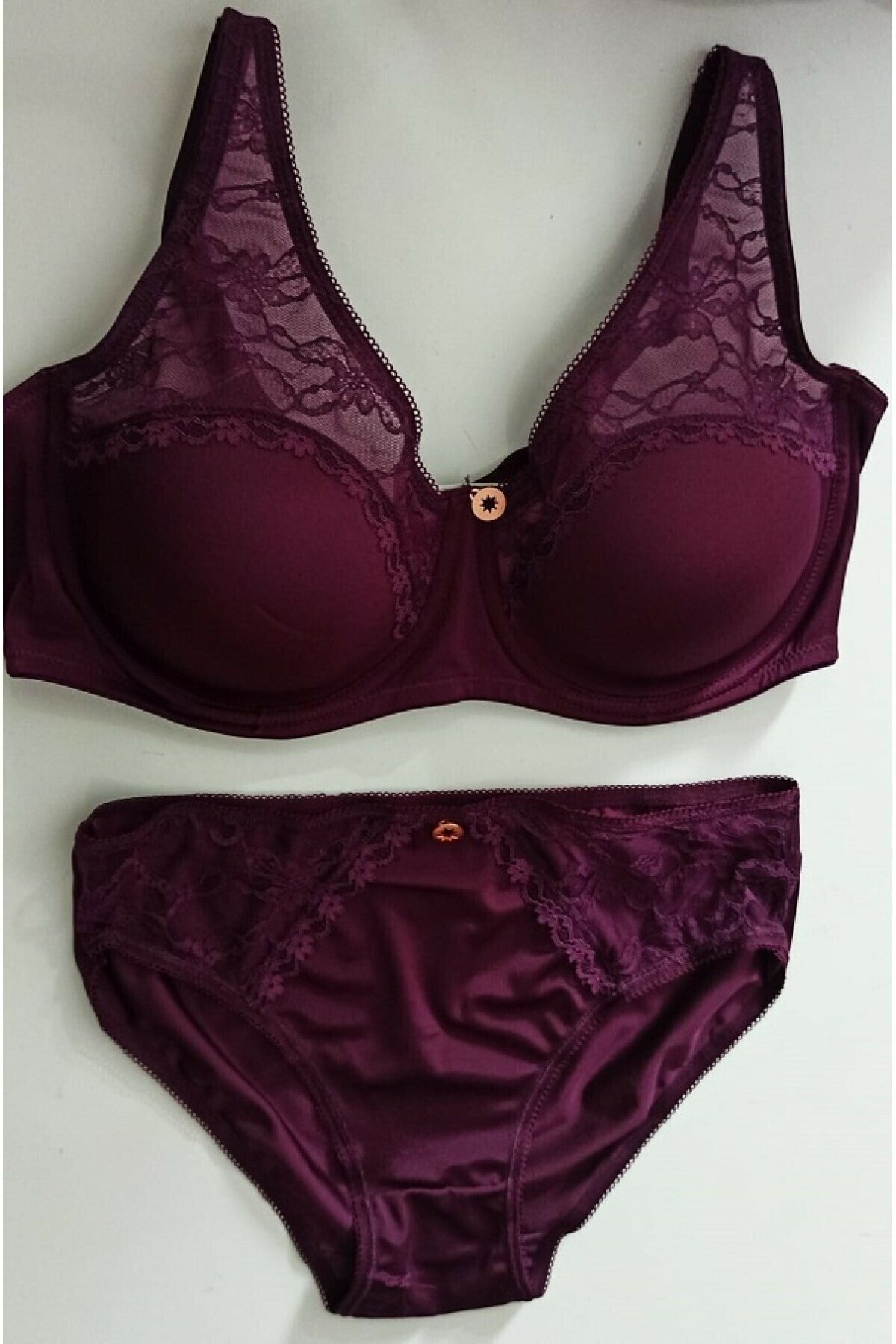 Toparlayıcı Sütyen Takım Siyah Mürdüm Bordo Vizon Pembe Le Jardin 5035 - Mürdüm