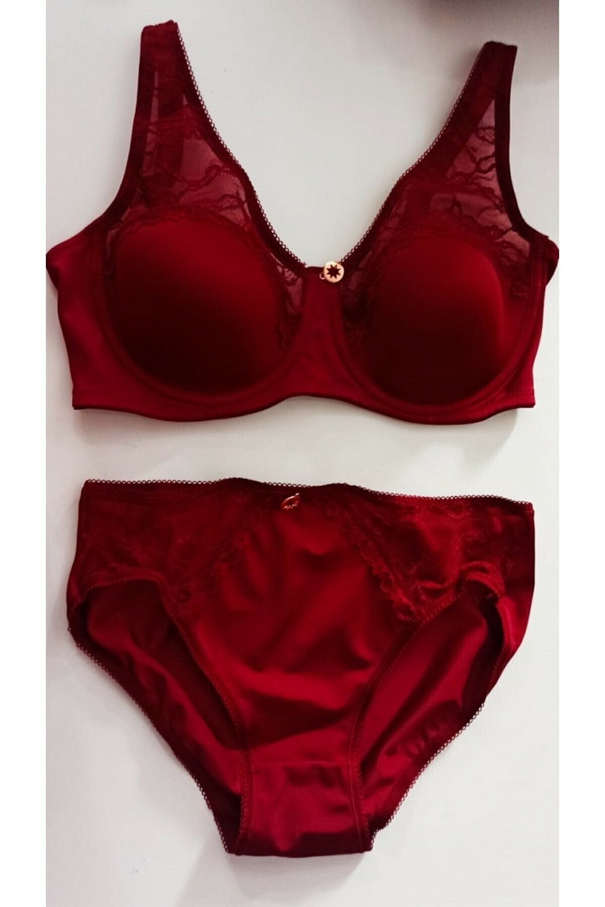 Toparlayıcı Sütyen Takım Siyah Mürdüm Bordo Vizon Pembe Le Jardin 5035 - Bordo