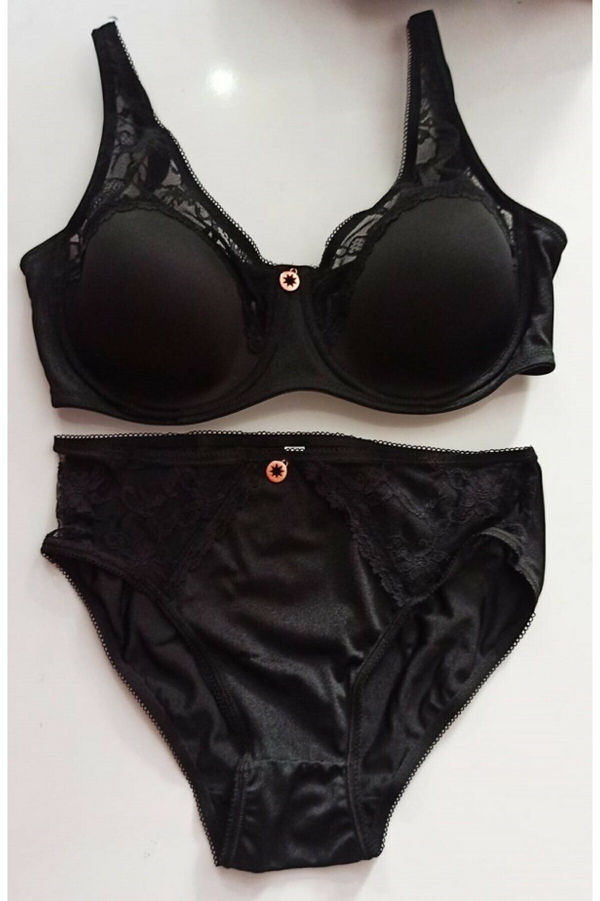 Toparlayıcı Sütyen Takım Siyah Mürdüm Bordo Vizon Pembe Le Jardin 5035 - Siyah