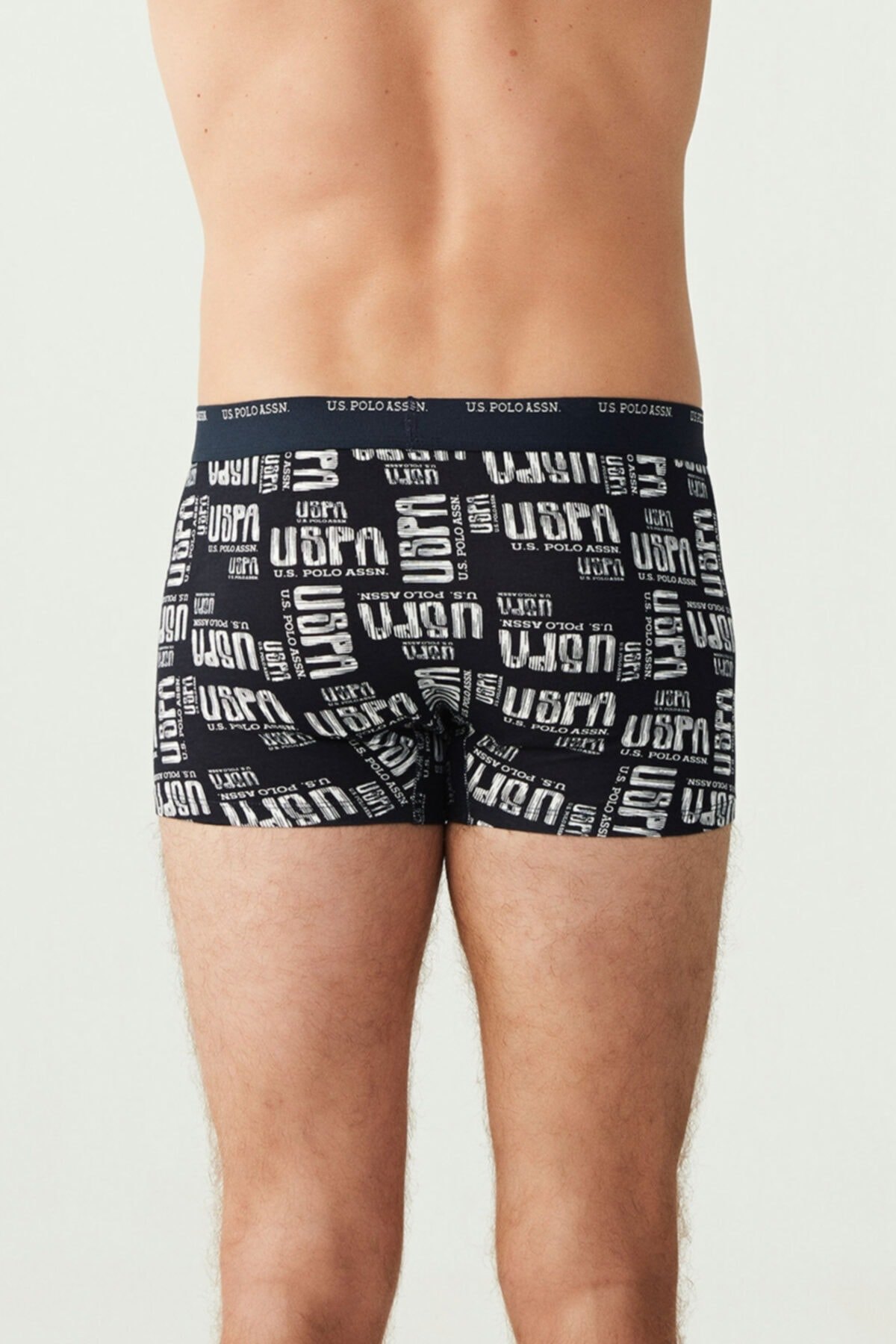 Pamuklu Düz Lastikli Üçlü Boxer U.S. Polo Assn. 80338 - Lacivert