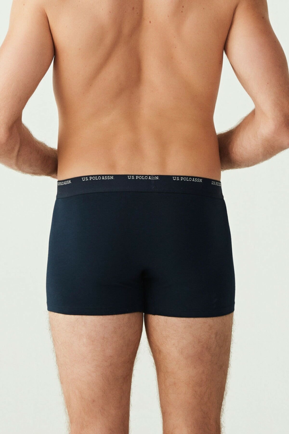 Pamuklu Düz Lastikli Üçlü Boxer U.S. Polo Assn. 80338 - Lacivert