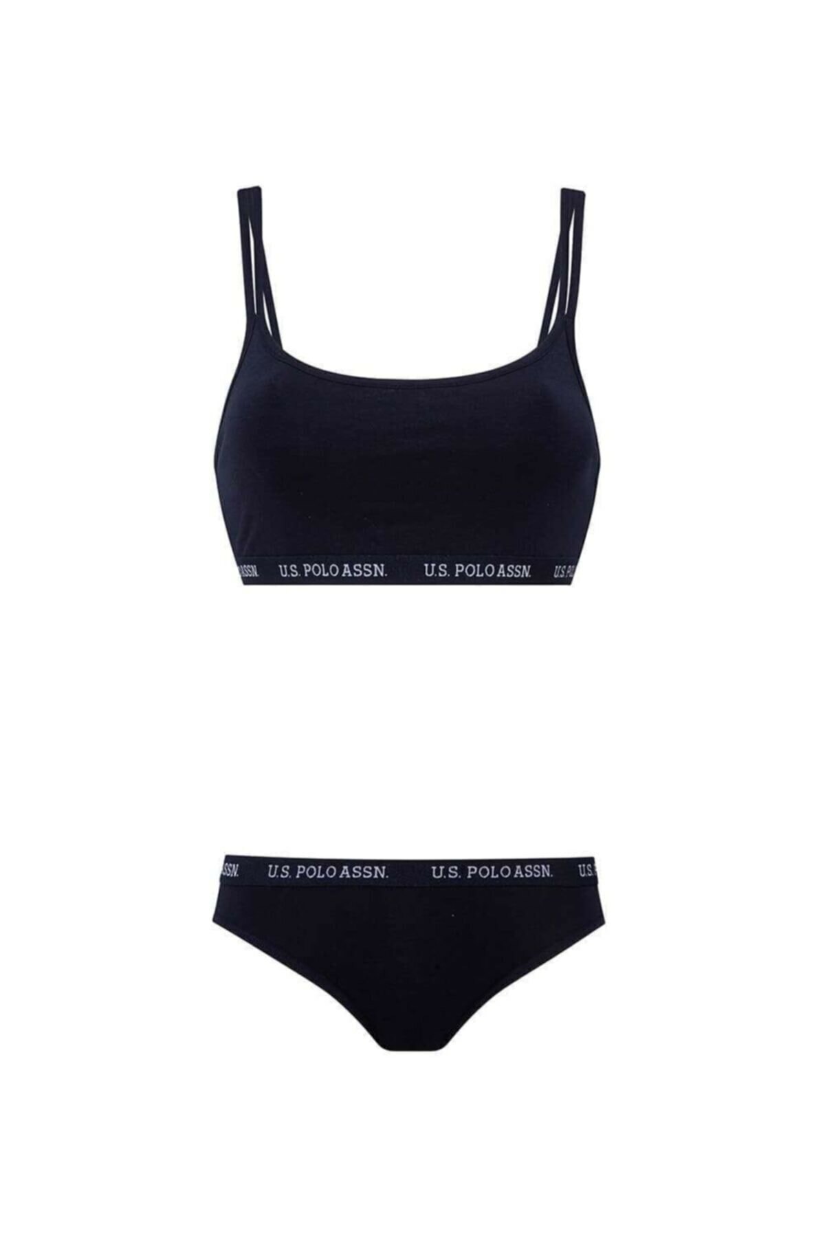 Pamuklu Modal Büstiyer Slip Takım Us. POLO Assn. 65004 - Lacivert