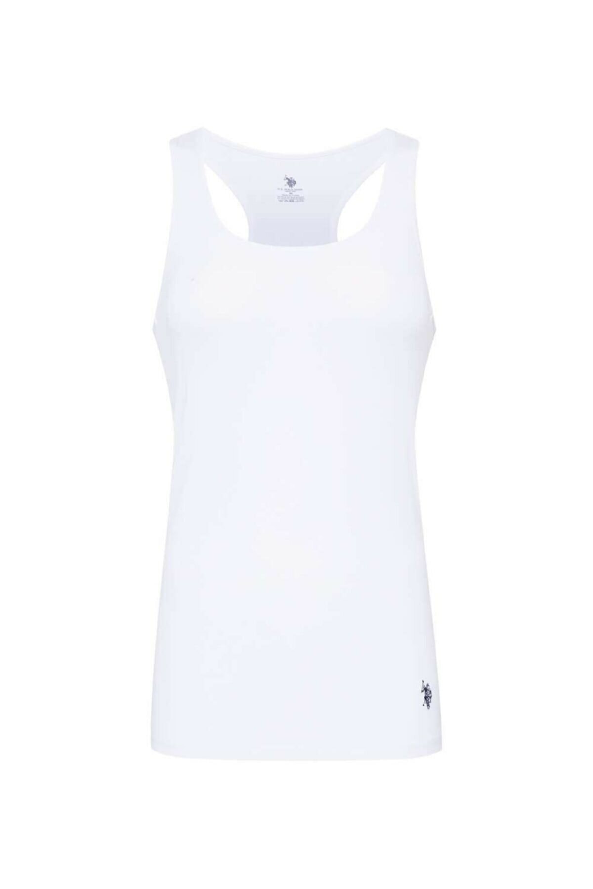 Pamuklu Nefes Alabilen Kadın Sporcu Atlet Us. POLO Assn. 66001 - Beyaz