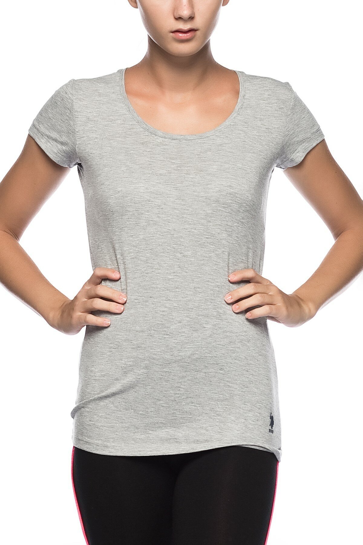 Esnek Tek Parça Body Us. POLO Assn. 66003 - Gri Melanj