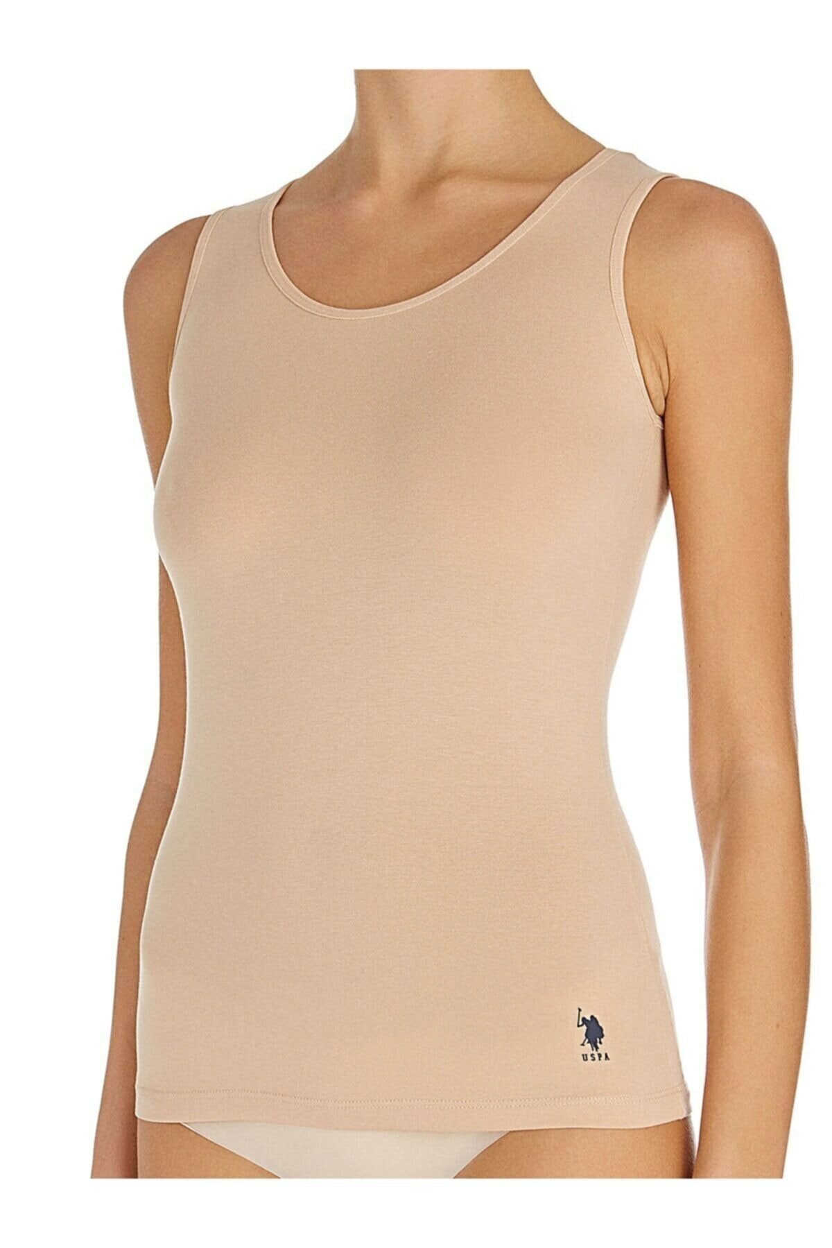 Kalın Askılı Pamuklu Atlet Us. POLO Assn. 66005 - Ten