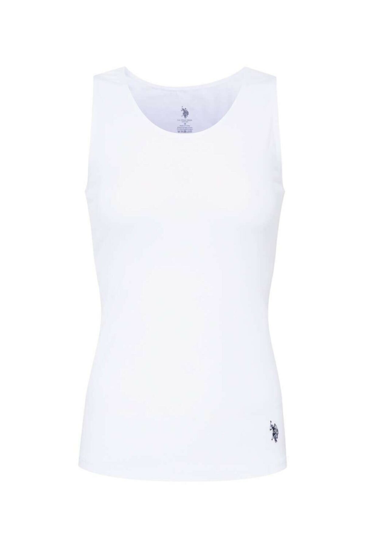 Kalın Askılı Pamuklu Atlet Us. POLO Assn. 66005 - Beyaz
