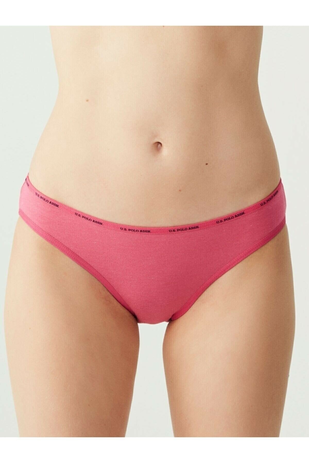 Pamuklu Düşük Bel Slip Külot 5'li Set Us. POLO 67001 - Siyah-Beyaz-Ten-Somon-Kırmızı