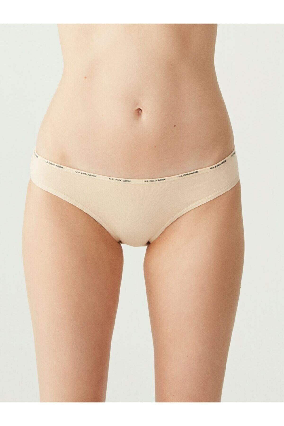 Pamuklu Düşük Bel Slip Külot 5'li Set Us. POLO 67001 - Siyah-Beyaz-Ten-Somon-Kırmızı