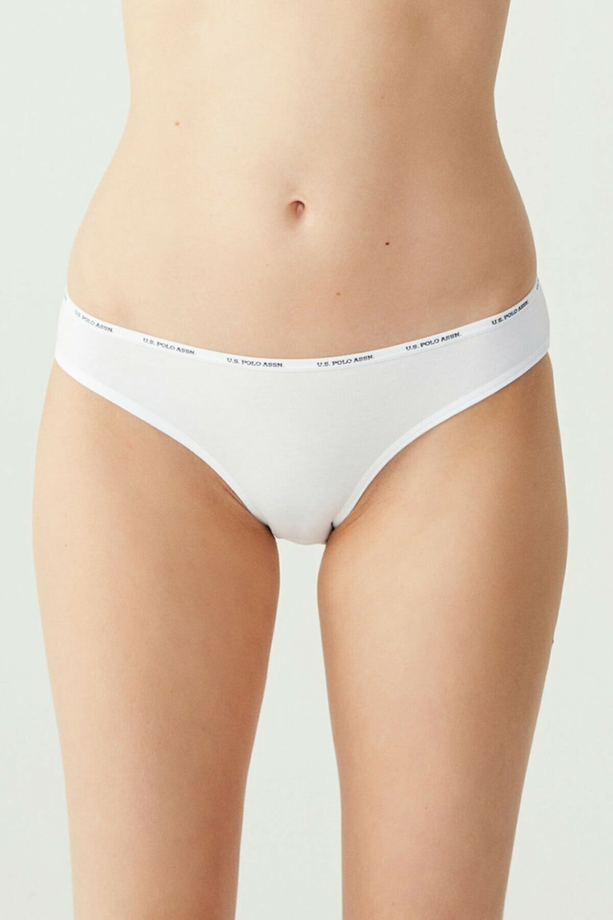 Yüksek Bel Pamuklu Slip Külot 5'li Us. POLO Assn. 67002 - Siyah-Beyaz-Ten-Somon-Kırmızı