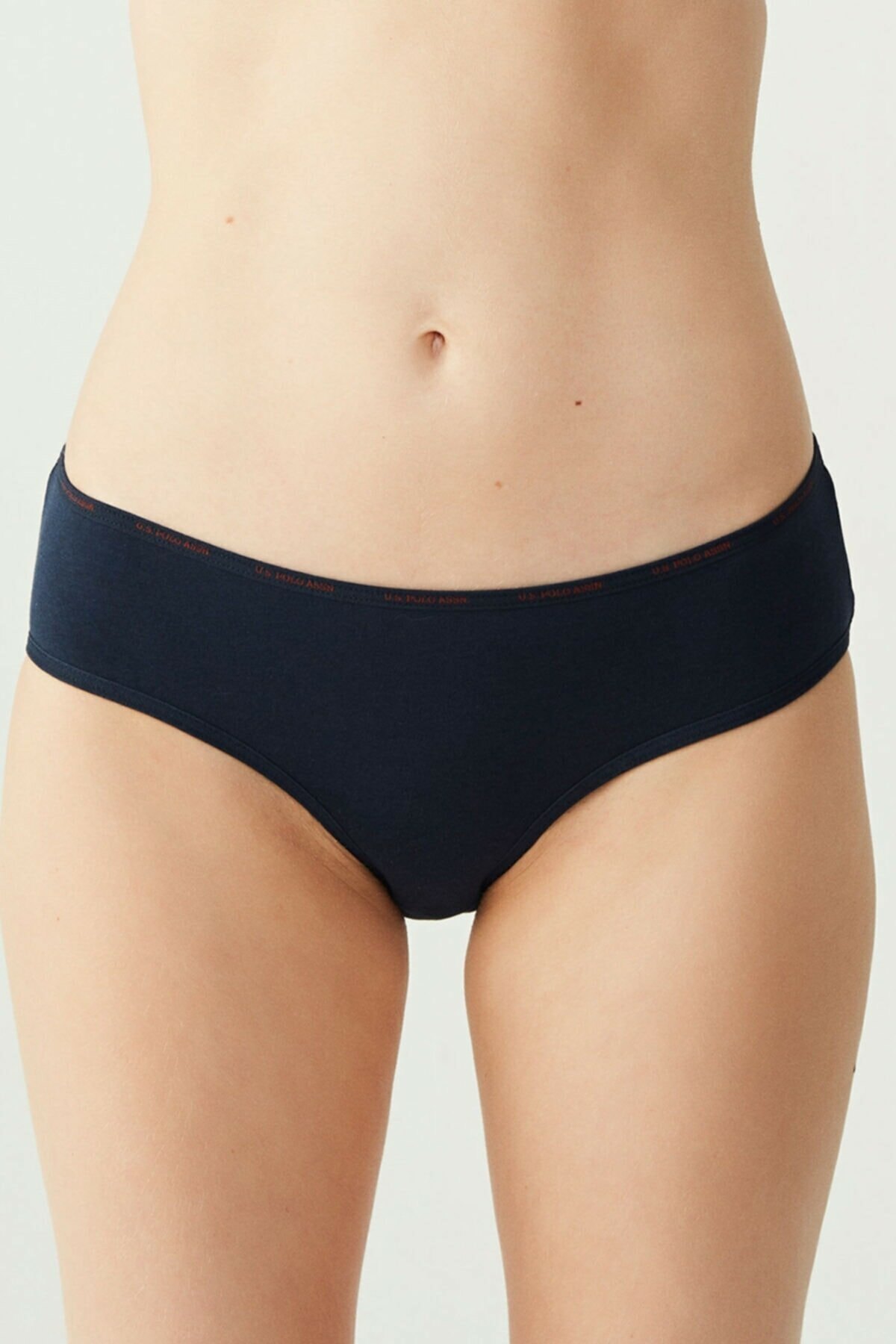 Yüksek Bel Pamuklu Slip Külot 5'li Us. POLO Assn. 67002 - Siyah-Beyaz-Ten-Somon-Kırmızı