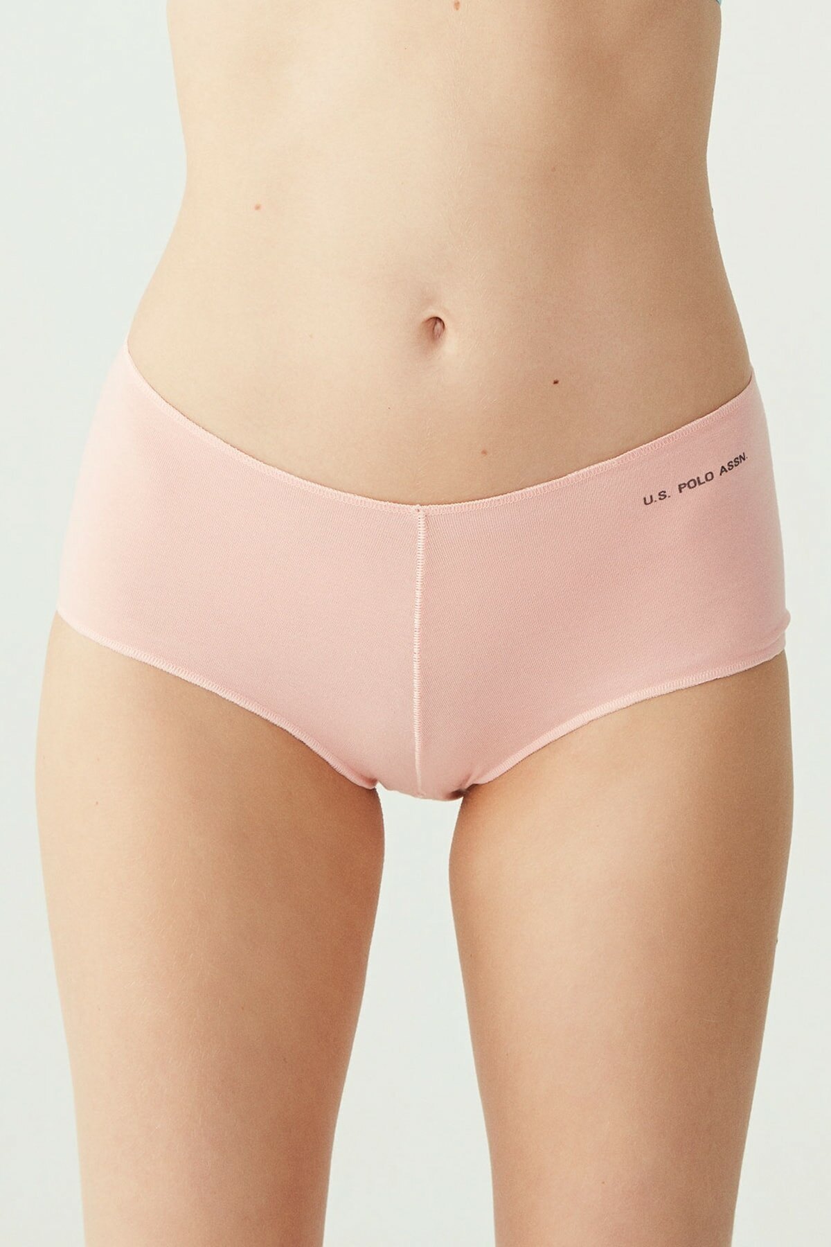 Pamuklu Uzun Paça Kadın Boxer Us. POLO 67004 - Siyah-Beyaz-Ten-Somon-Kırmızı