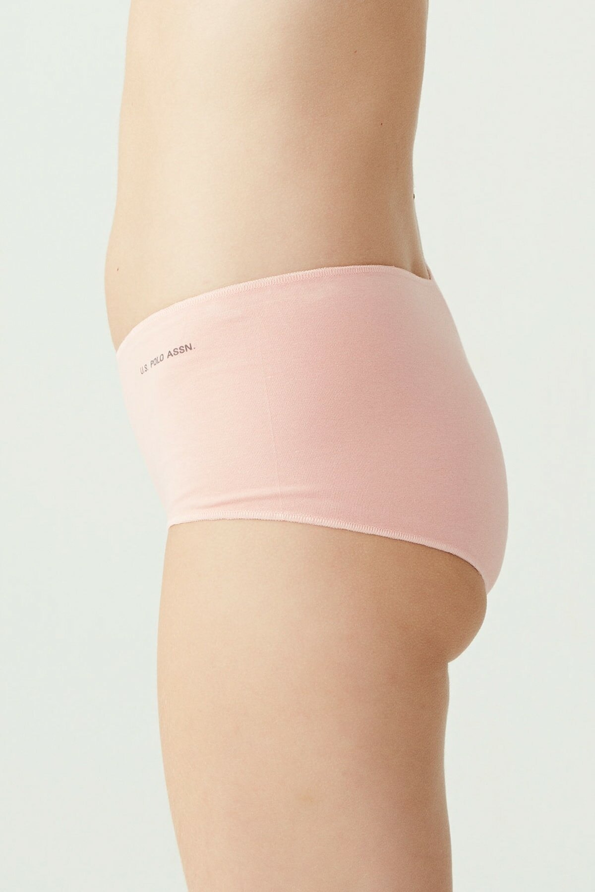 Pamuklu Uzun Paça Kadın Boxer Us. POLO 67004 - Siyah-Beyaz-Ten-Somon-Kırmızı