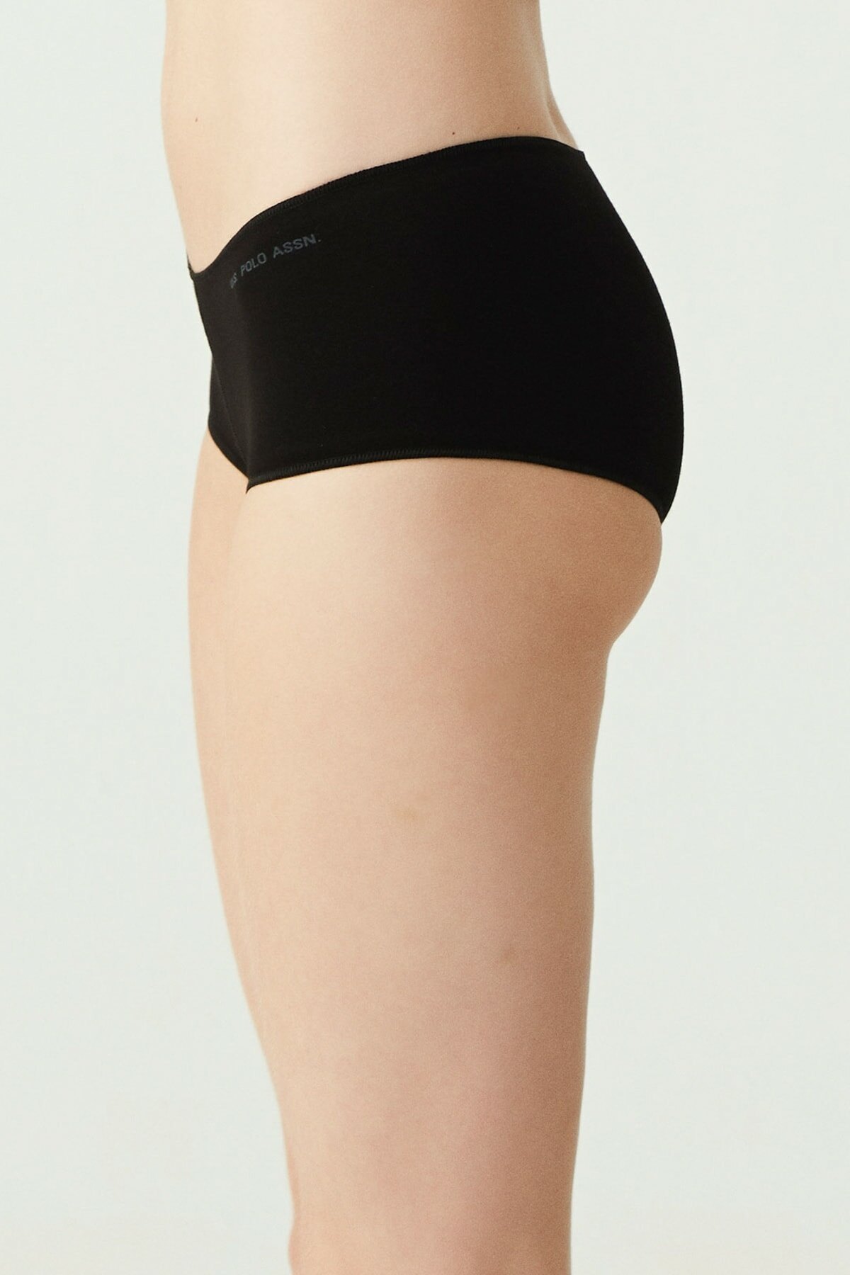 Pamuklu Uzun Paça Kadın Boxer Us. POLO 67004 - Siyah-Beyaz-Ten-Somon-Kırmızı