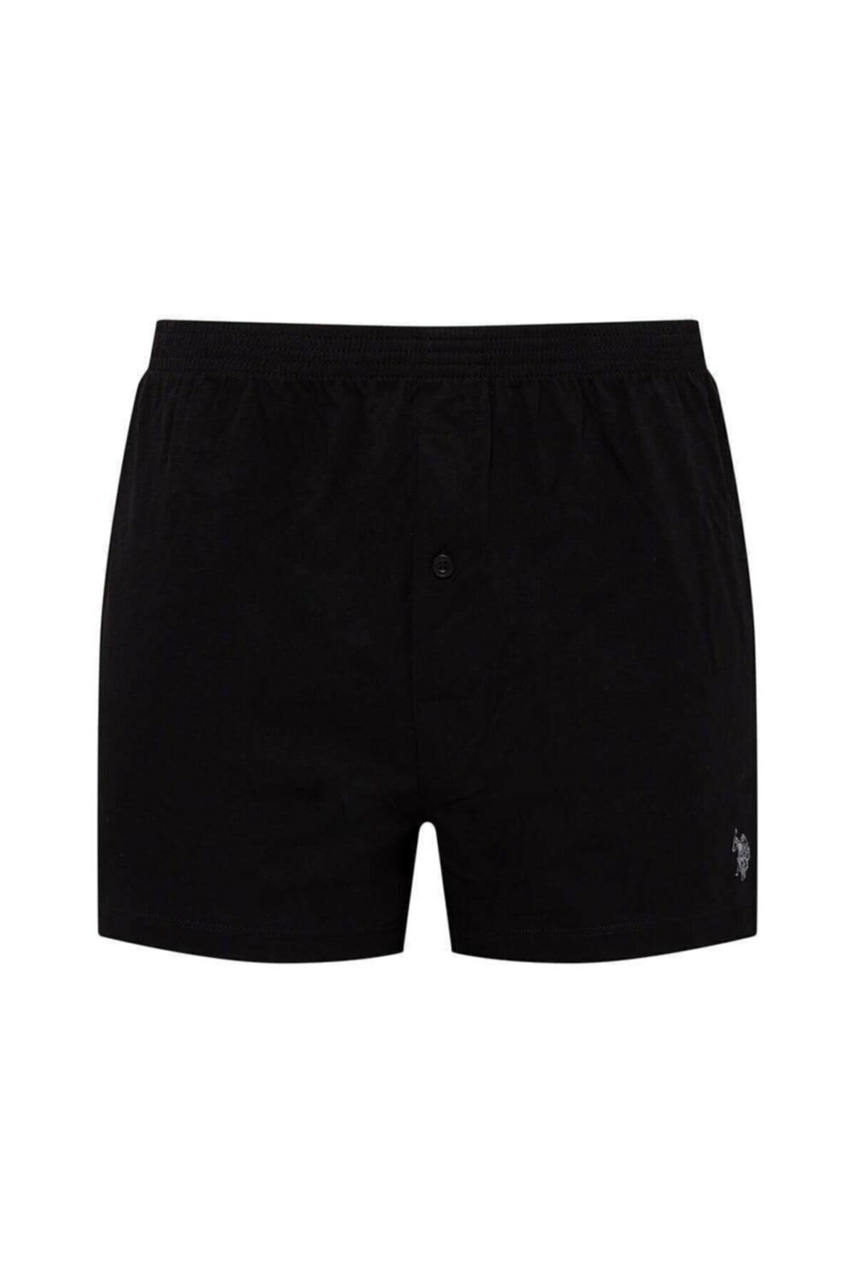 Pamuklu Esnek Bel Boxer Us. POLO Assn. 80054 - Siyah