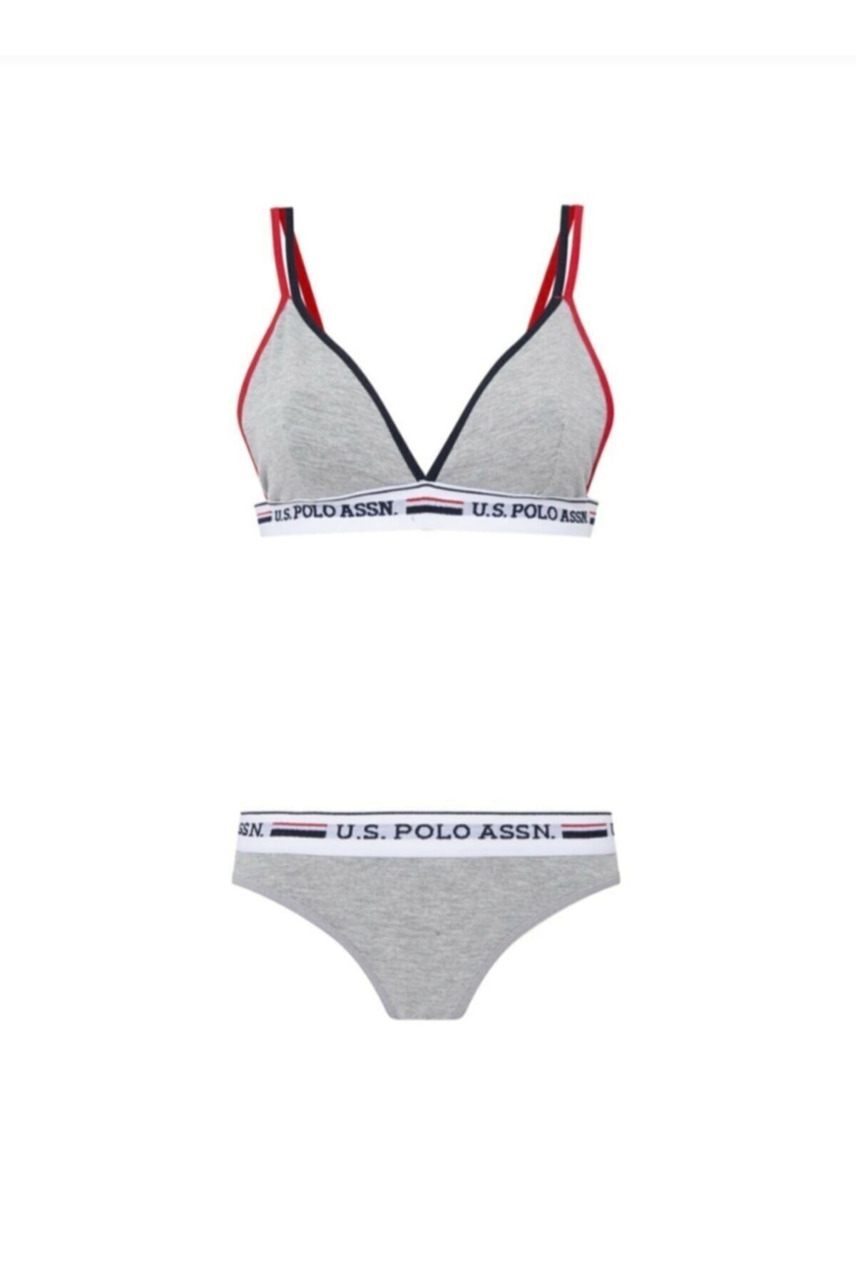 Pamuklu Esnek Baleniz Büstiyer Takım Us. POLO Assn. 66254 - Gri