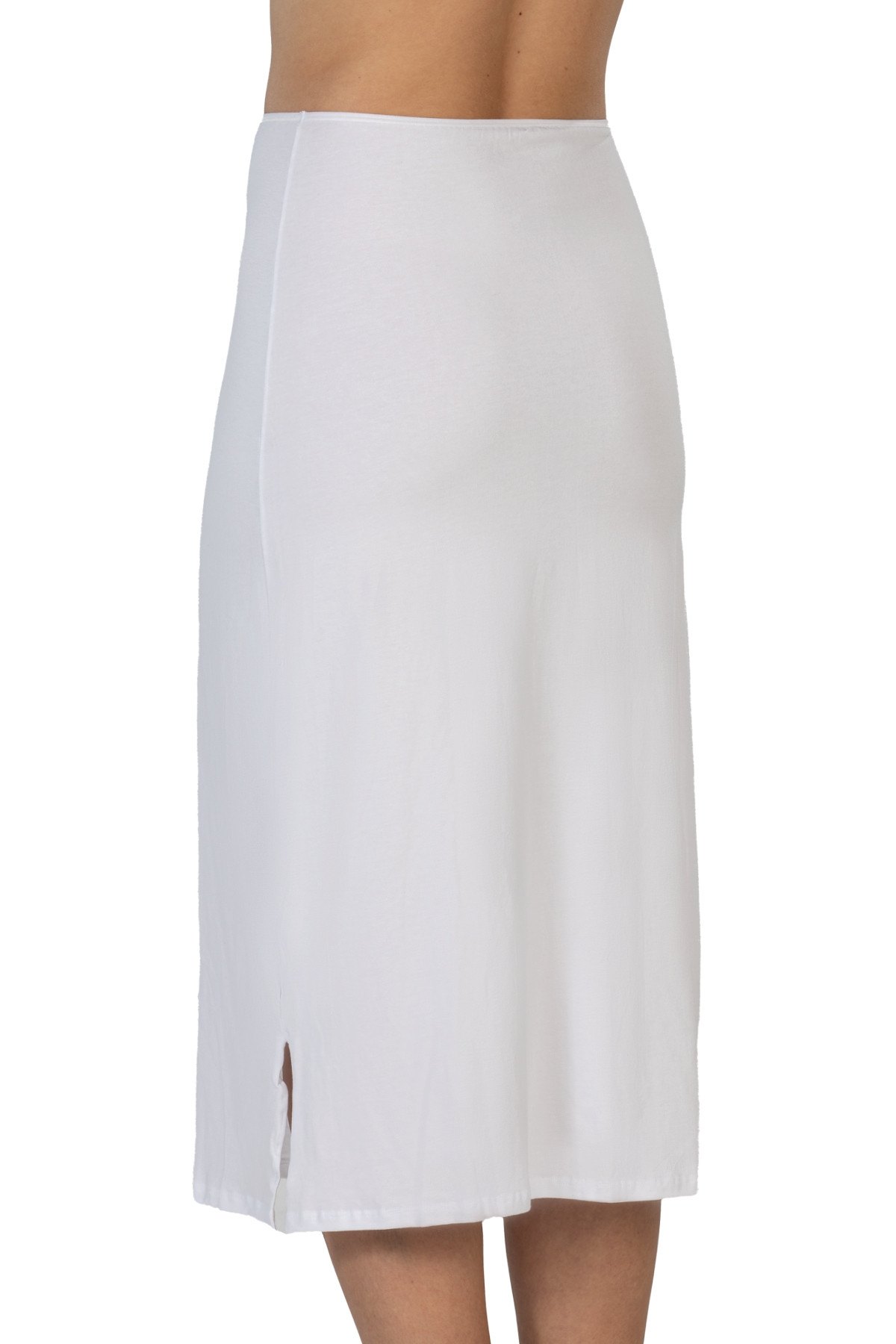 Kaygan Dikişsiz Uzun Jupon Emay 1439 - Beyaz