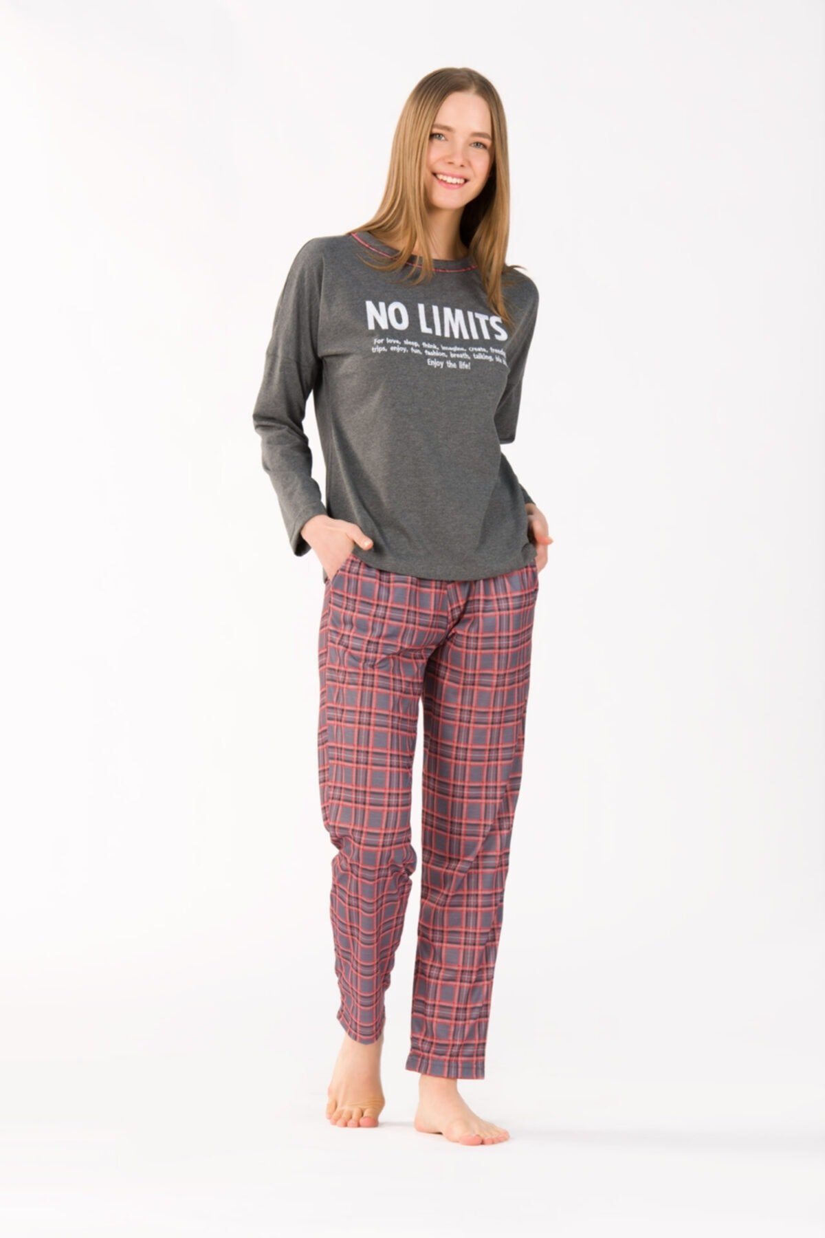 Yeni İnci Esnek Pamuklu Uzun Kollu Pijama Takımı Yeni İnci 1759