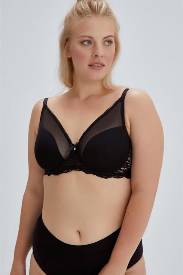 Full Cup Destekli Tam Kap Sütyen Eros 300 - Siyah